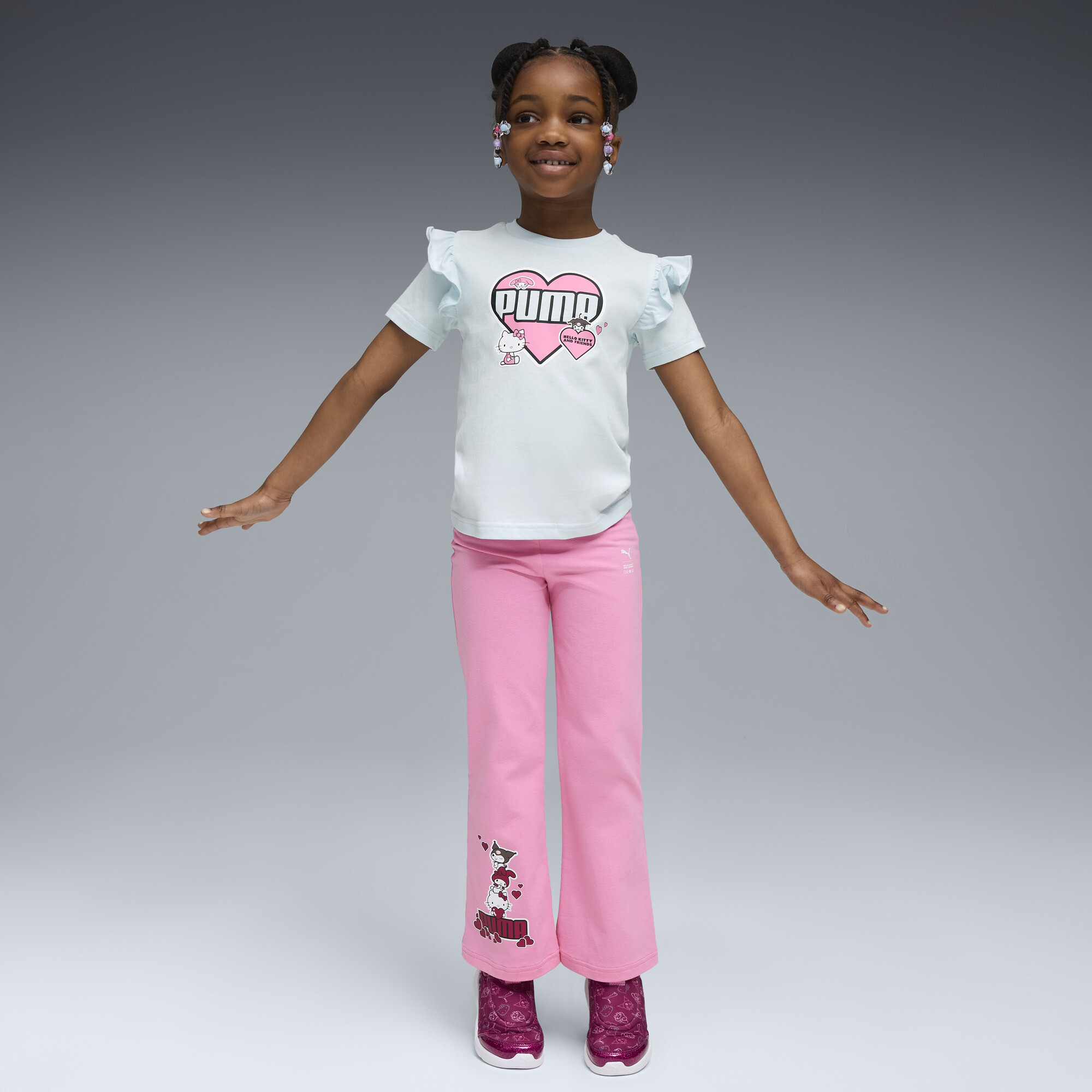 PUMA x HELLO KITTY AND FRIENDS Ruffle T-shirt voor Dames, Maat 2-3Y thumbnail 2