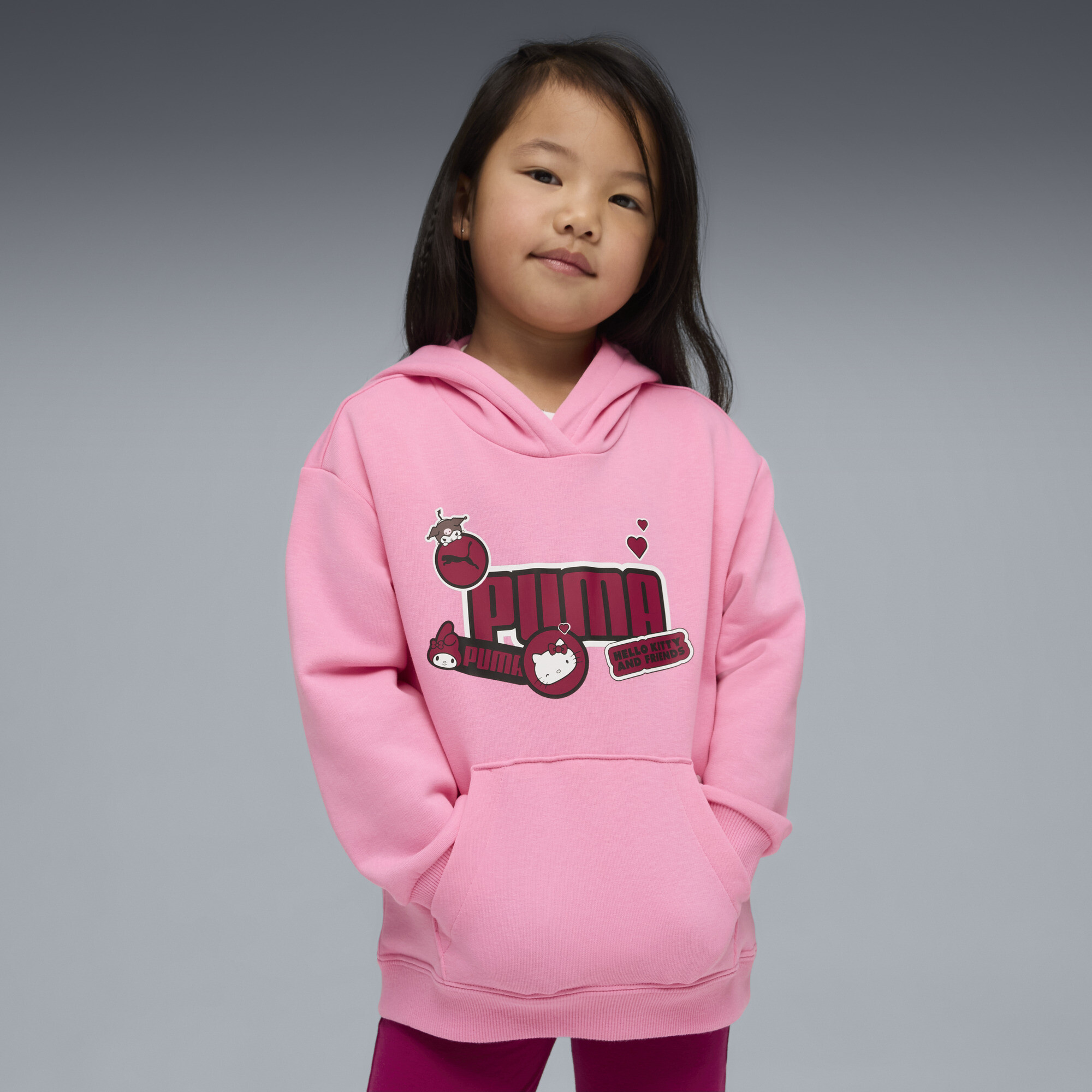 PUMA x HELLO KITTY AND FRIENDS Graphic hoodie voor Dames, Roze, Maat 3-4Y thumbnail 6