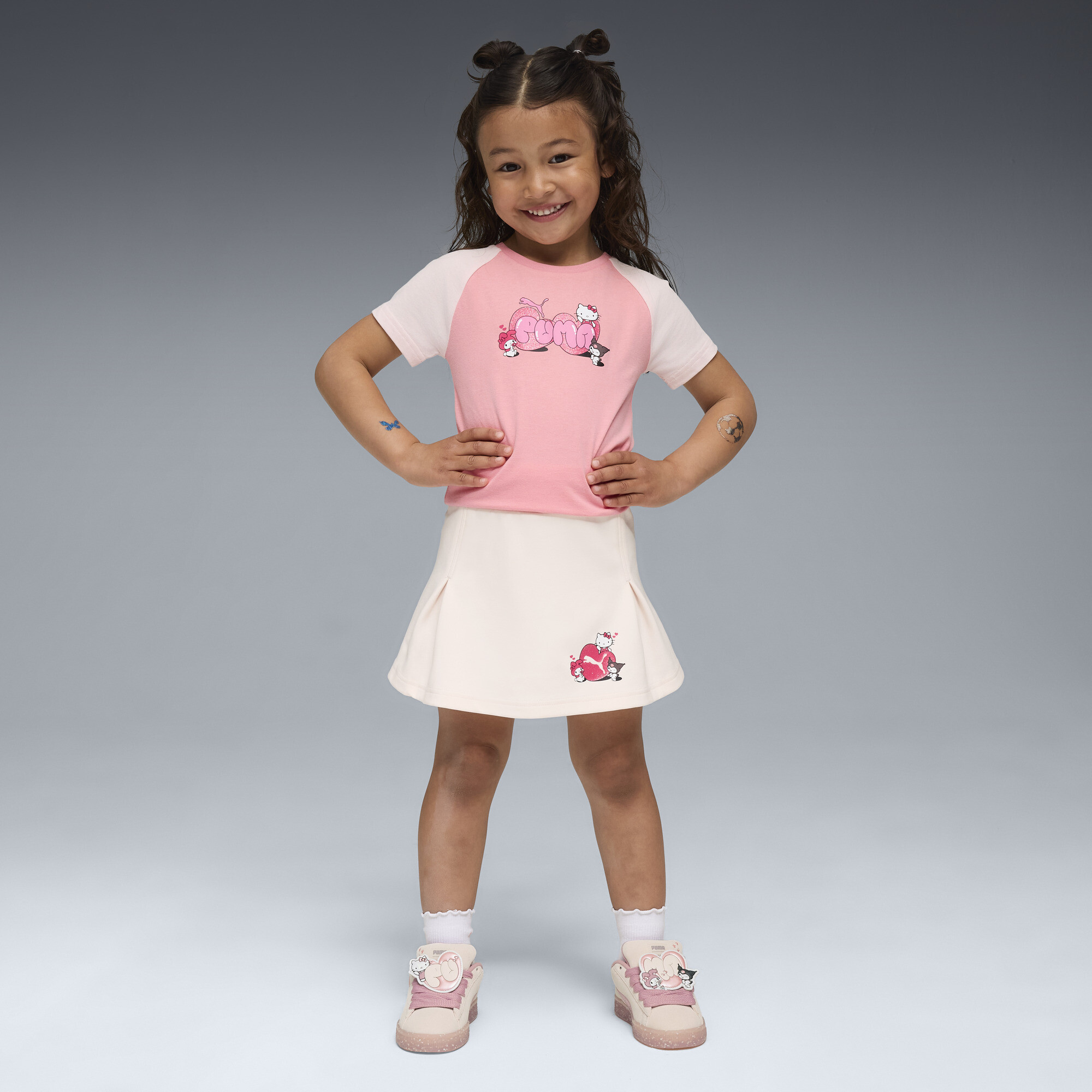 PUMA x HELLO KITTY AND FRIENDS Slim T-shirt voor Dames, Roze, Maat 4-5Y thumbnail 2