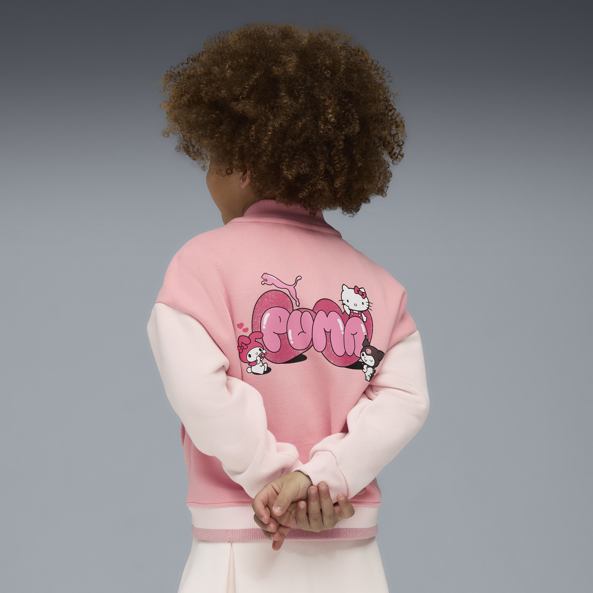 PUMA x HELLO KITTY AND FRIENDS bomberjack voor Dames, Roze, Maat 3-4Y thumbnail 5