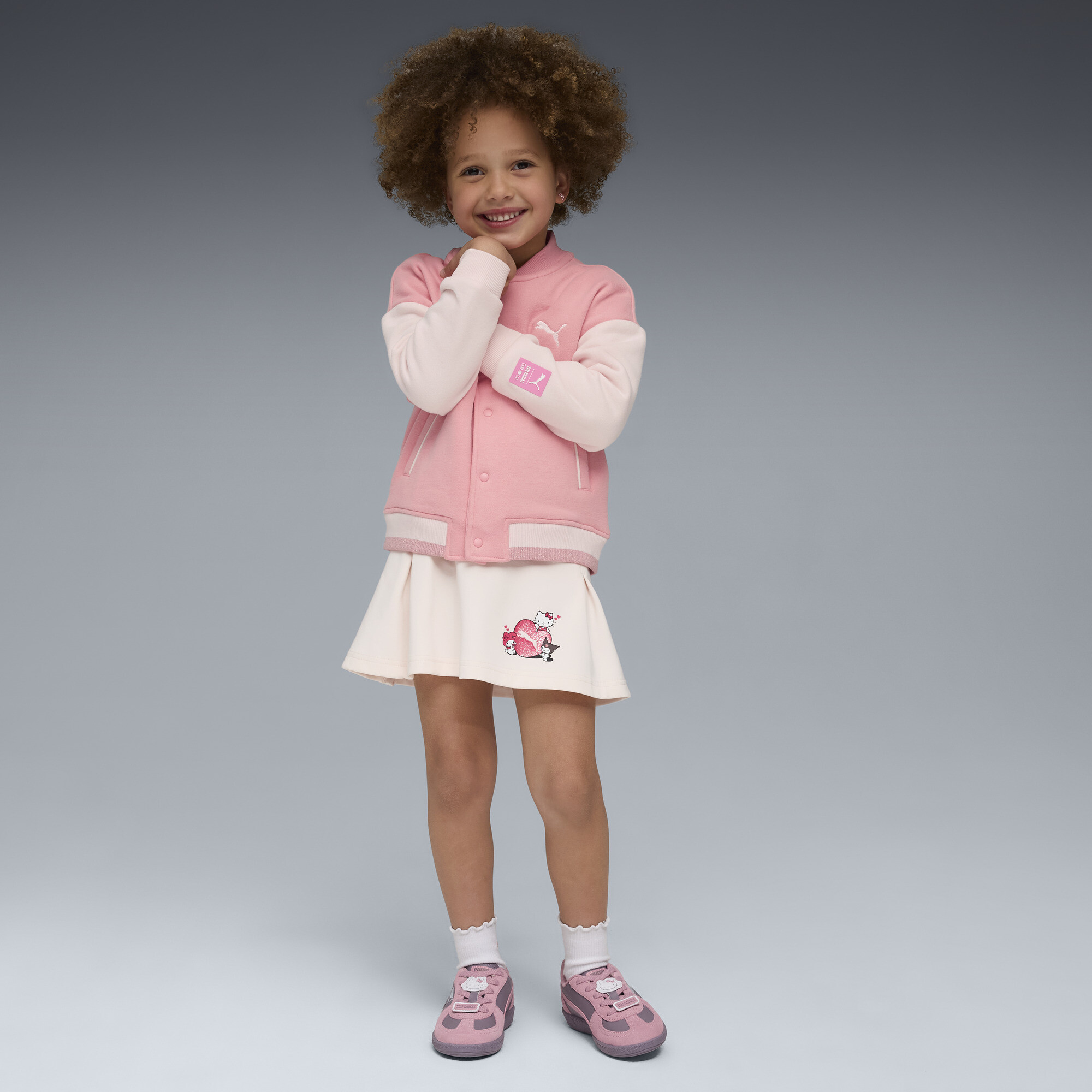 PUMA x HELLO KITTY AND FRIENDS bomberjack voor Dames, Roze, Maat 3-4Y thumbnail 4