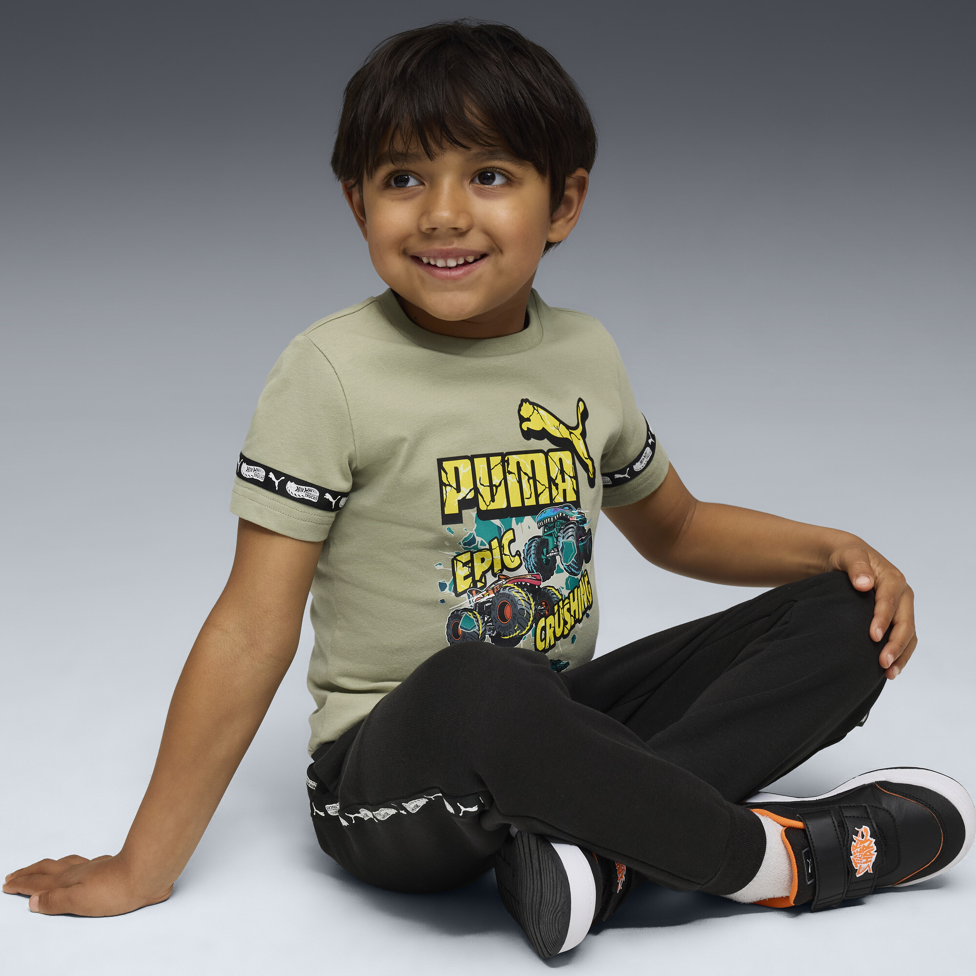 PUMA x HOT WHEELSâ¢ MONSTER TRUCKS T-shirt voor Heren, Maat 6-7Y thumbnail 4