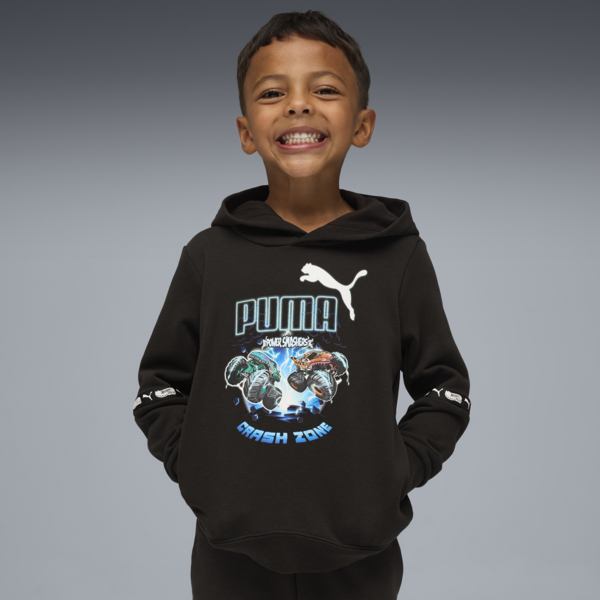 PUMA x HOT WHEELS™ MONSTER TRUCKS Hoodie Kids, PUMA Black, large-ZAF