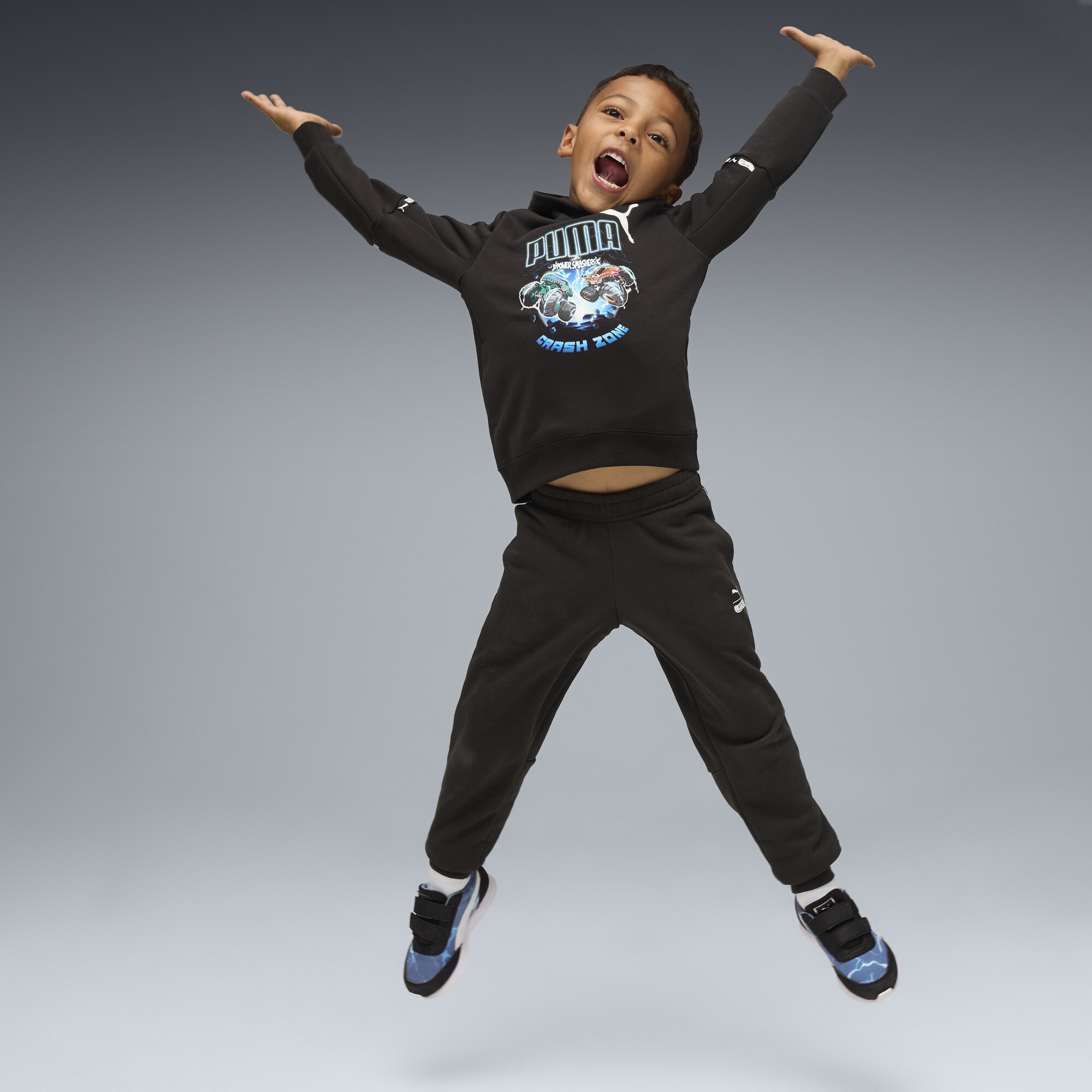 PUMA x HOT WHEELSâ¢ MONSTER TRUCKS hoodie voor Heren, Zwart, Maat 2-3Y thumbnail 4