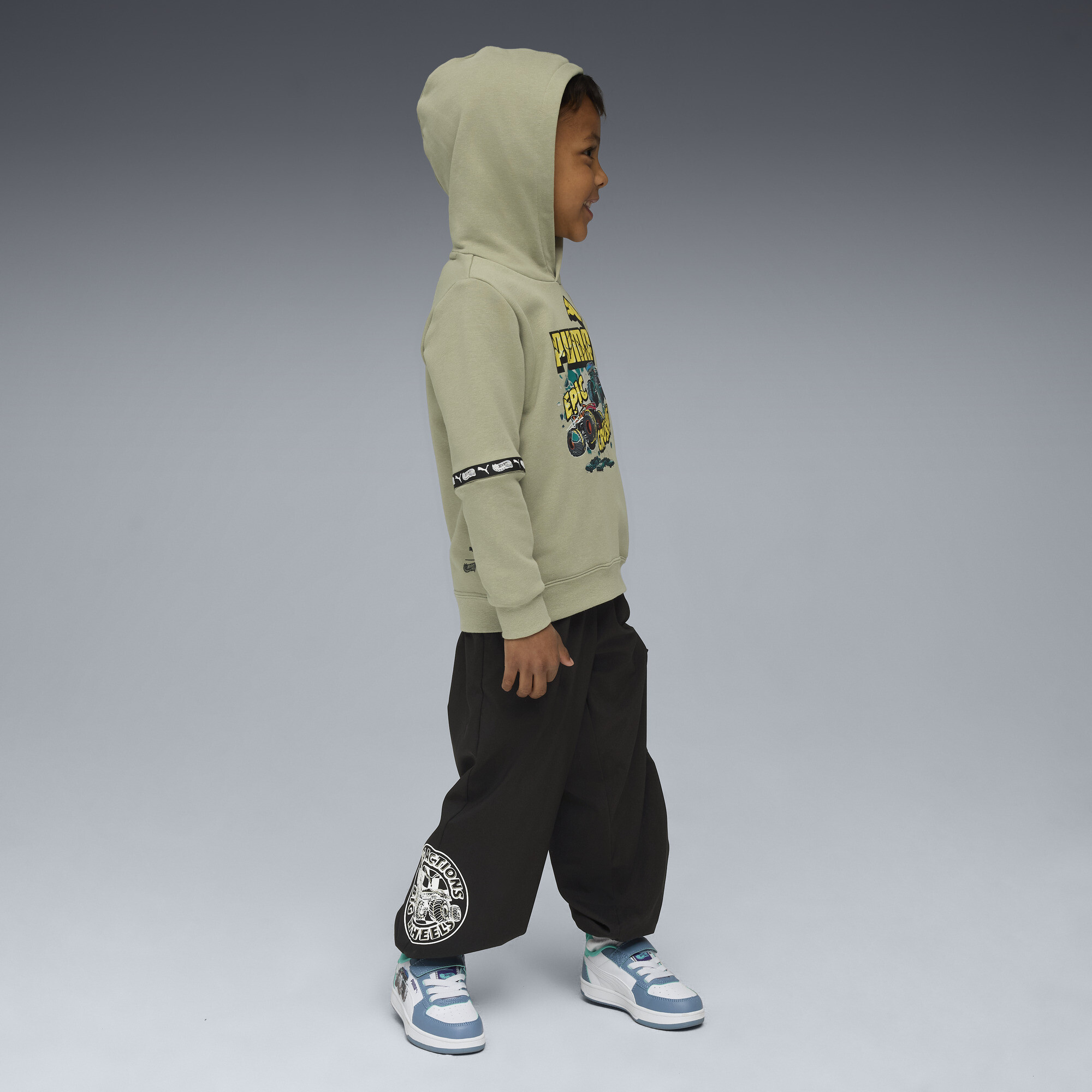 PUMA x HOT WHEELSâ¢ MONSTER TRUCKS hoodie voor Heren, Maat 4-5Y thumbnail 4