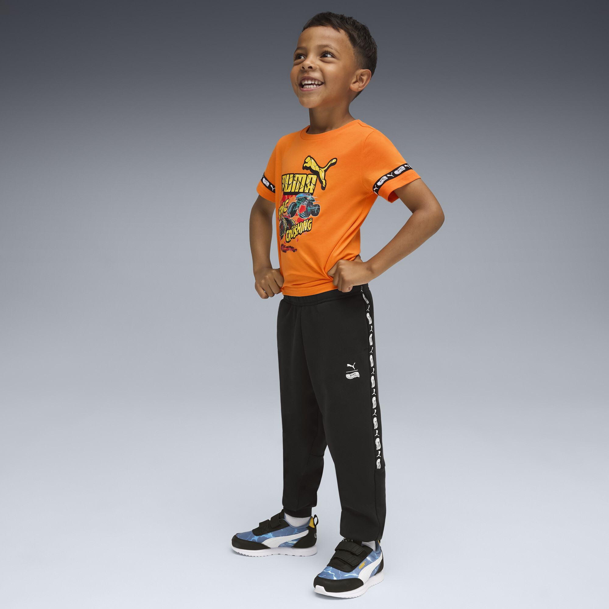 PUMA x HOT WHEELSâ¢ MONSTER TRUCKS sweatpants voor Heren, Zwart, Maat 4-5Y thumbnail 4