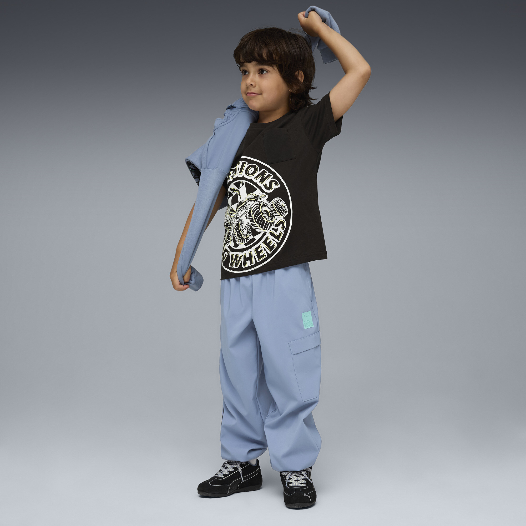 PUMA x HOT WHEELSâ¢ MONSTER TRUCKS cargobroek voor Heren, Blauw, Maat 3-4Y thumbnail 4