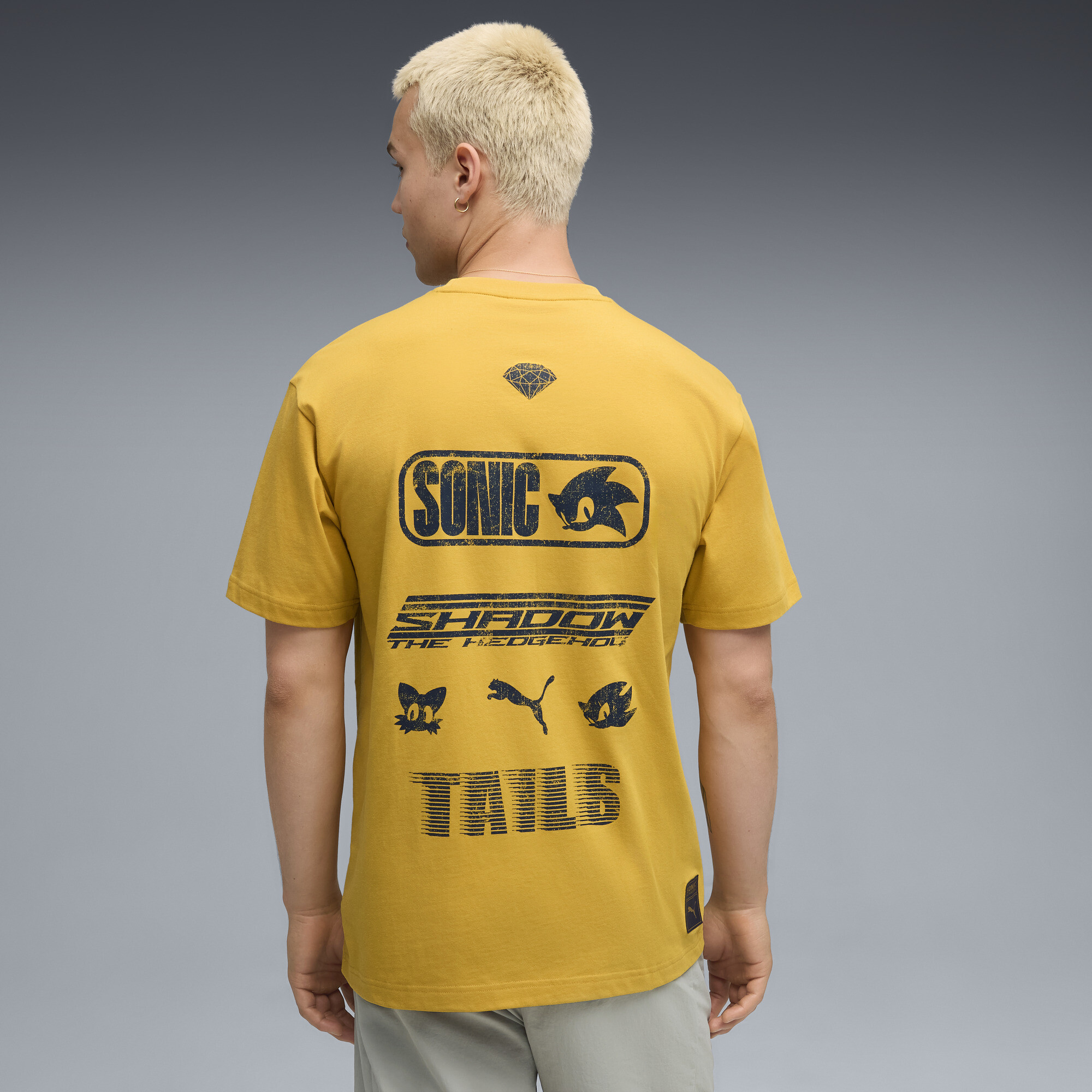 PUMA x SONIC THE HEDGEHOG T-shirt met grafische print voor Heren, Goud, Maat XS thumbnail 5