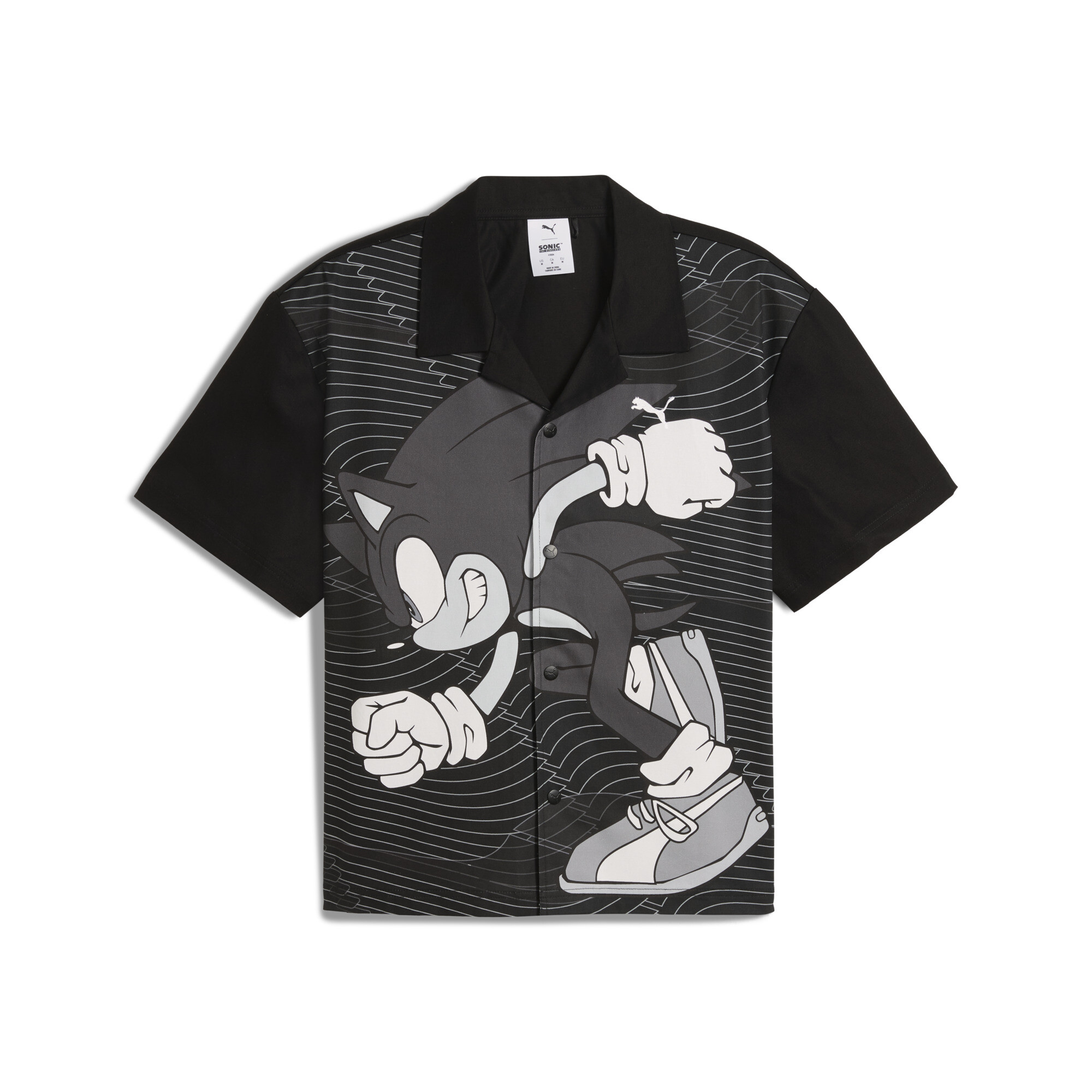 PUMA x SONIC THE HEDGEHOG racershirt voor Heren, Zwart, Maat L thumbnail 3