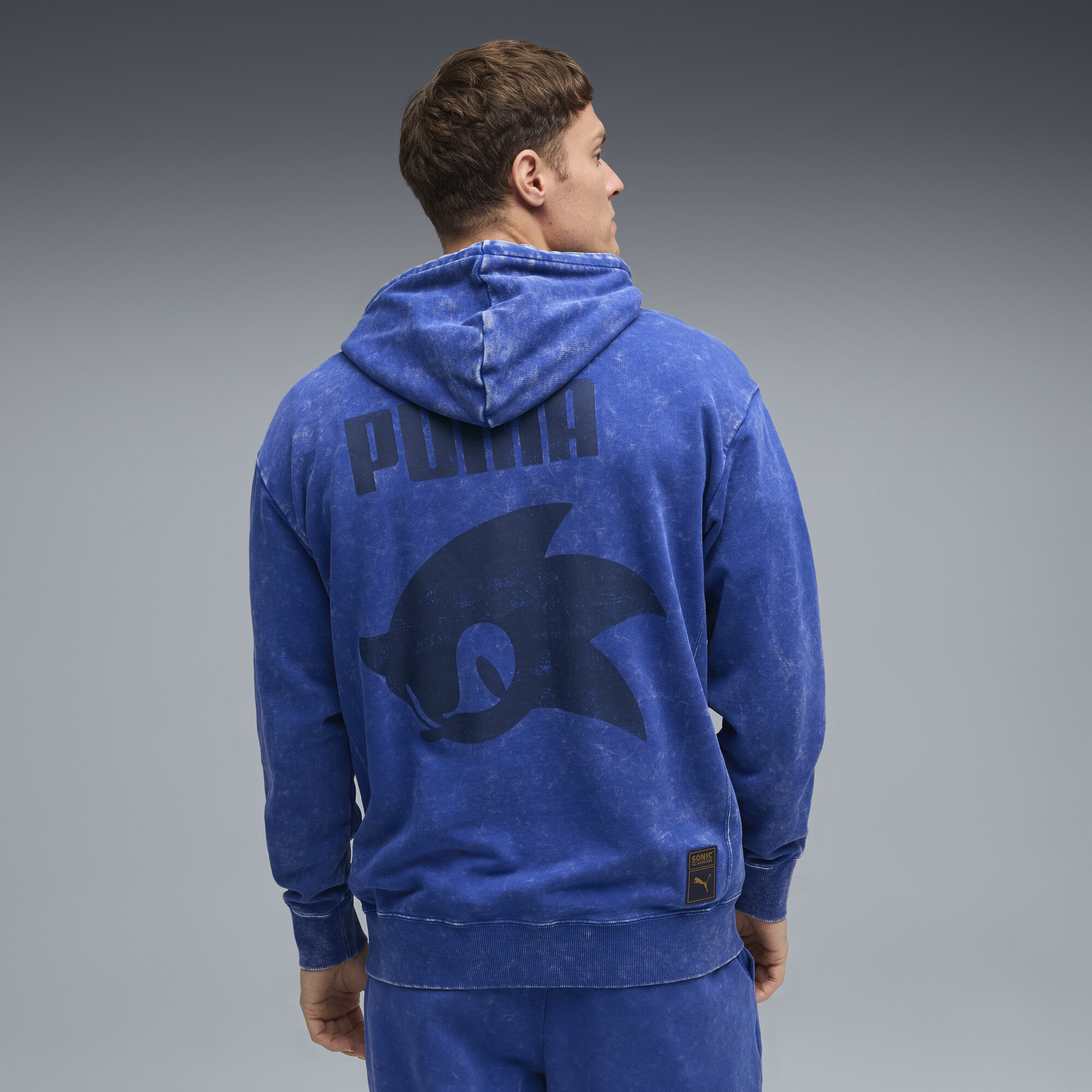 PUMA x SONIC THE HEDGEHOG hoodie met print voor Heren, Blauw, Maat XS thumbnail 5