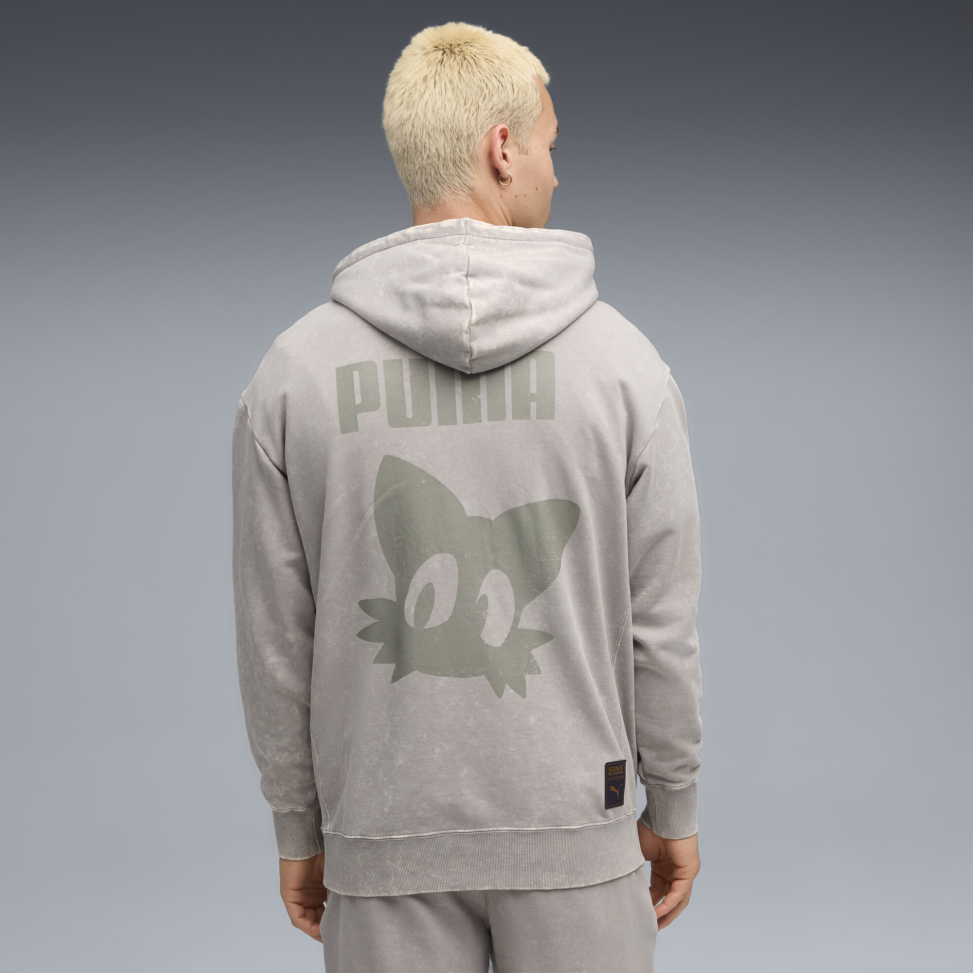 PUMA x SONIC THE HEDGEHOG hoodie met print voor Heren, Grijs, Maat S thumbnail 5