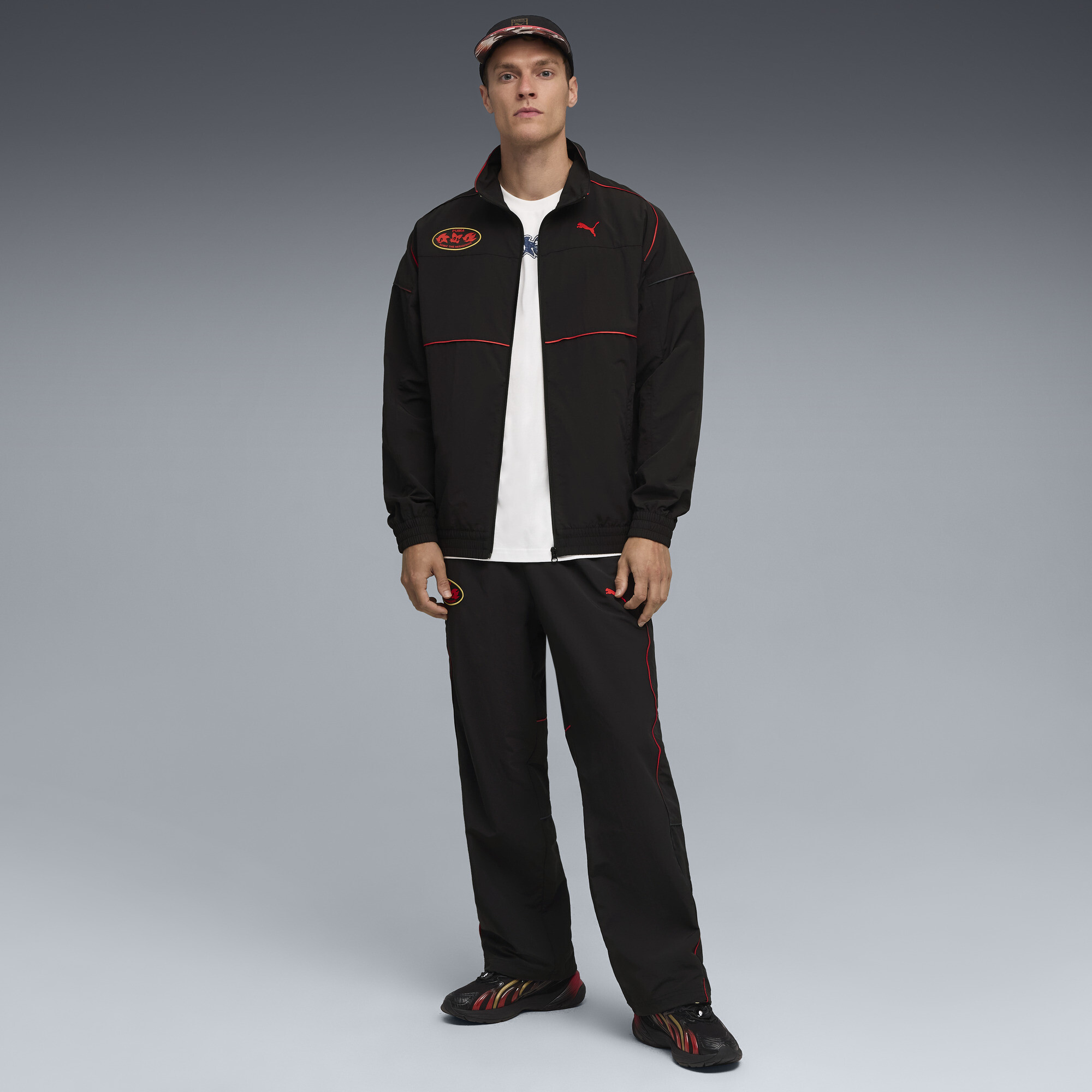 PUMA x SONIC THE HEDGEHOG trainingsjack voor Heren, Zwart, Maat XS thumbnail 6