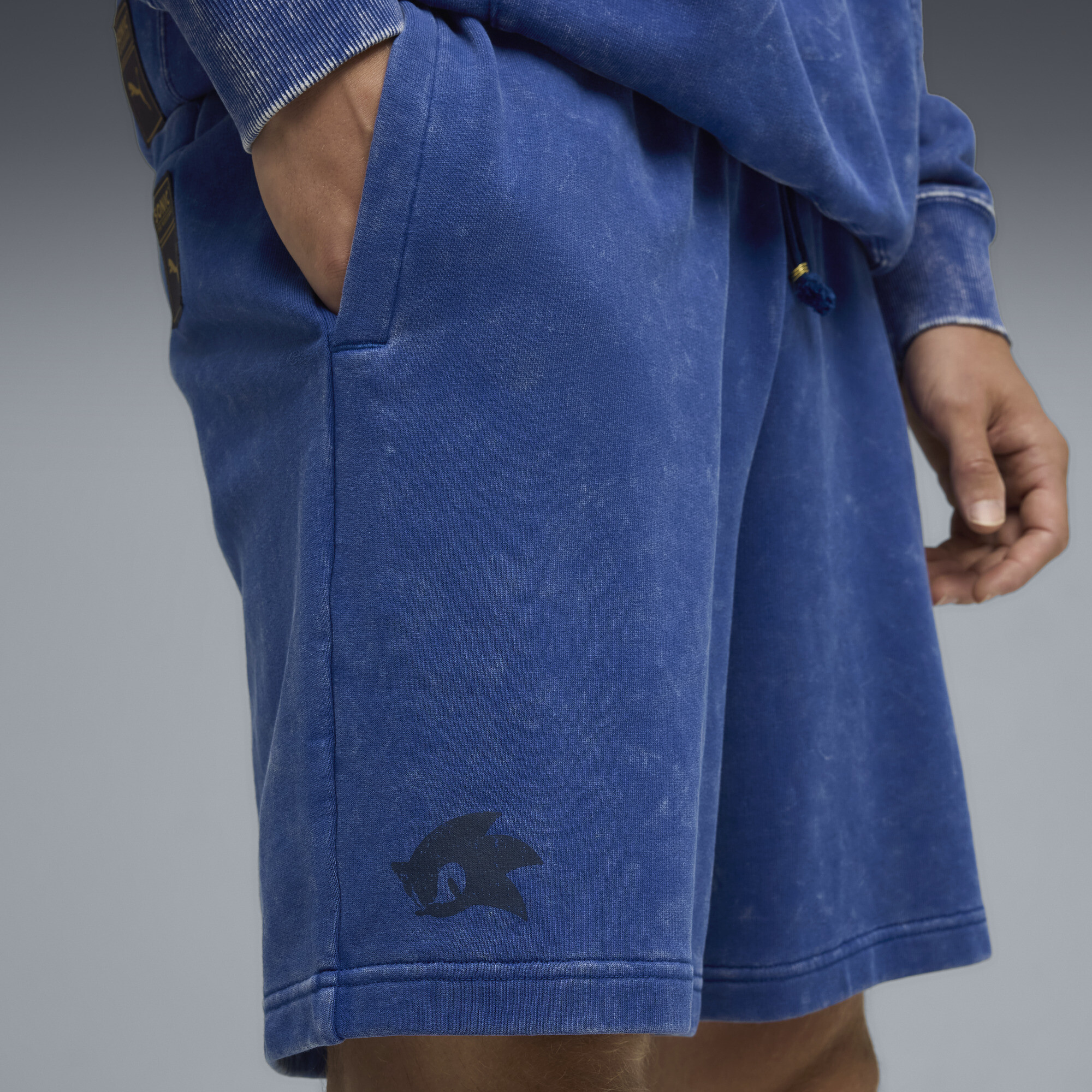 PUMA x SONIC THE HEDGEHOG Relaxte korte broek voor Heren, Blauw, Maat XL thumbnail 7