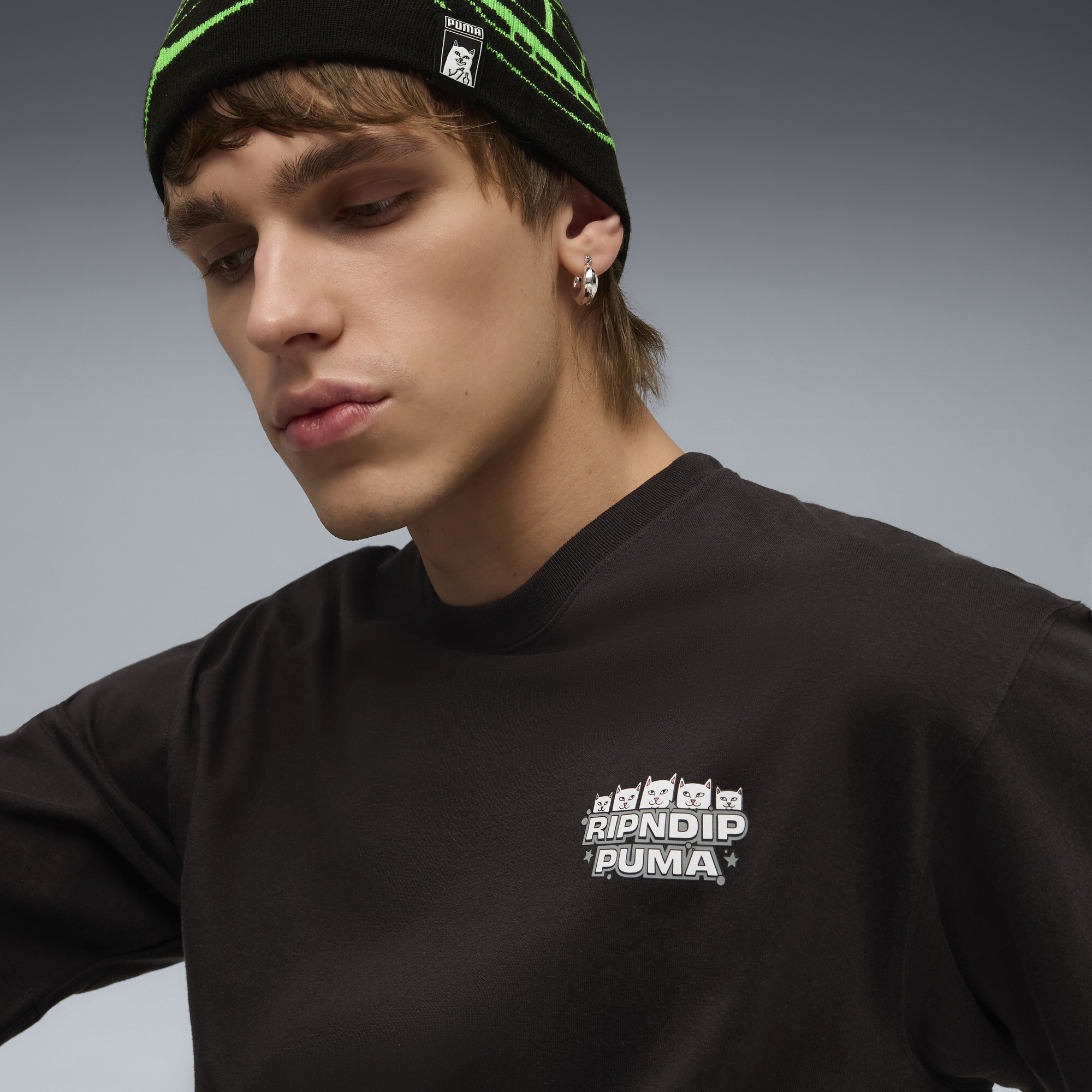 PUMA x RIPNDIP Boxy T-shirt uniseks voor Heren, Zwart, Maat XXL thumbnail 7