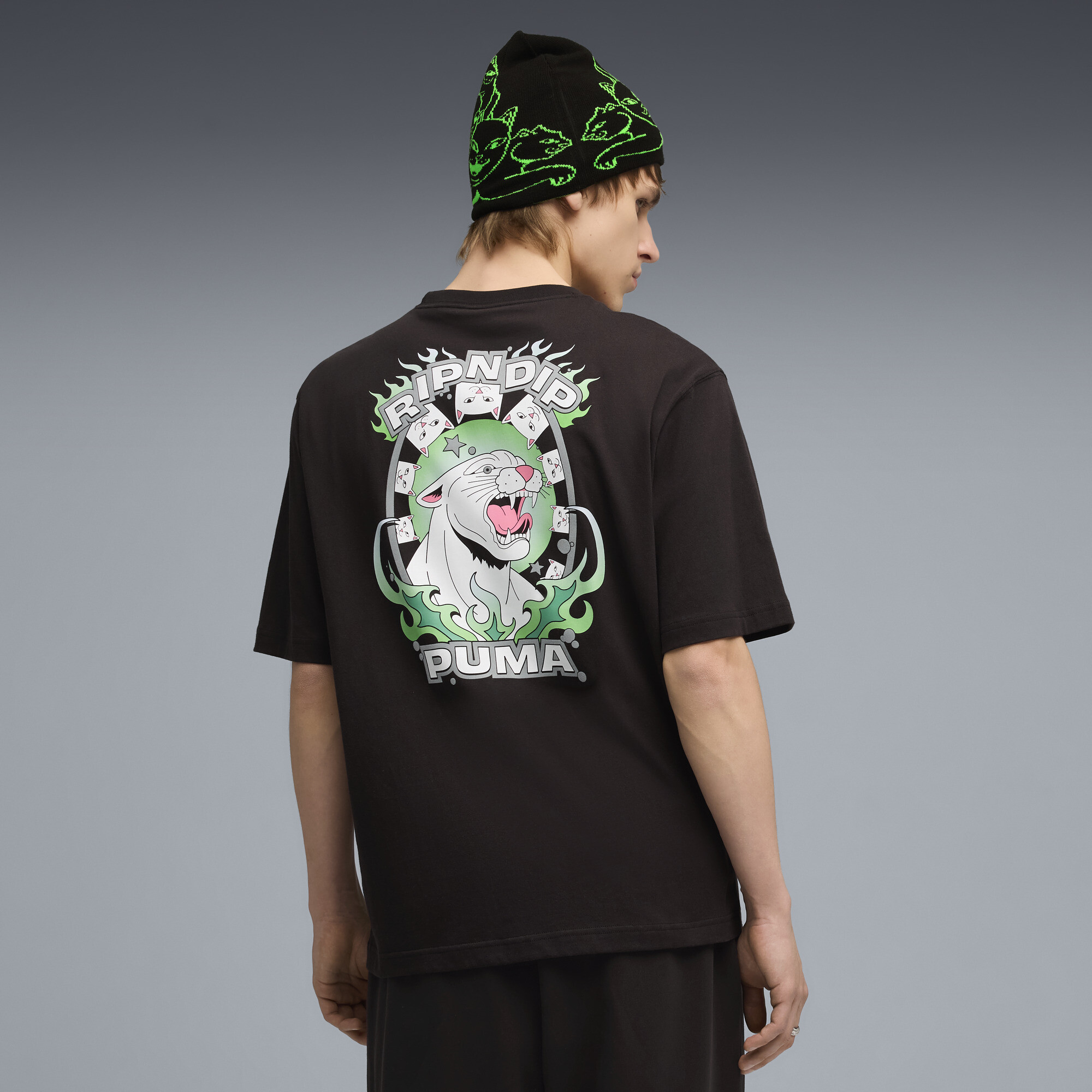 PUMA x RIPNDIP Boxy T-shirt uniseks voor Heren, Zwart, Maat XXL thumbnail 5