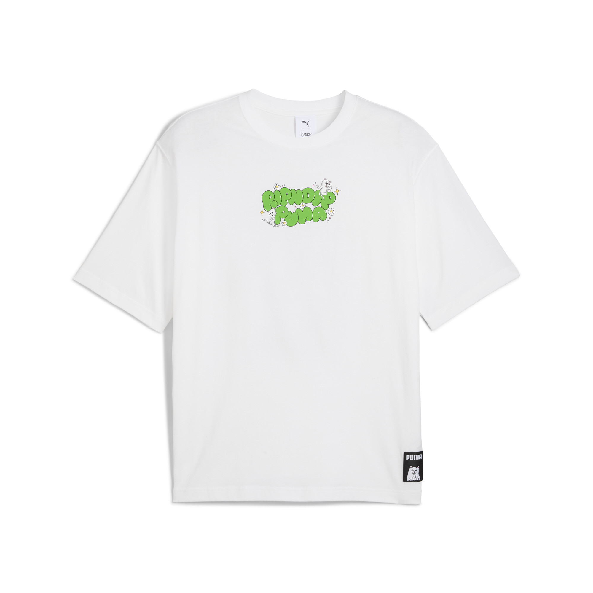 PUMA x RIPNDIP Boxy T-shirt uniseks voor Heren, Wit, Maat L thumbnail 3
