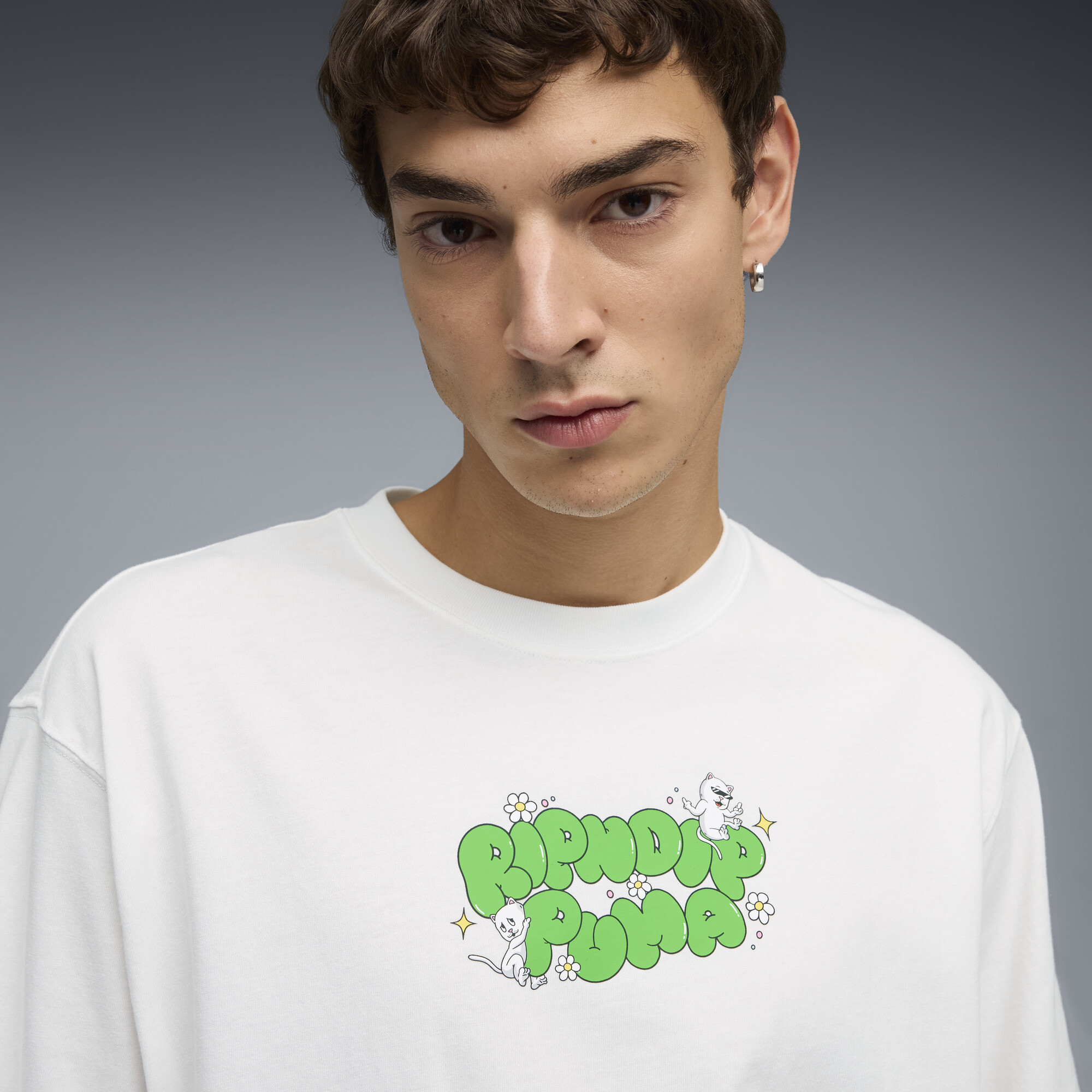 PUMA x RIPNDIP Boxy T-shirt uniseks voor Heren, Wit, Maat L thumbnail 7