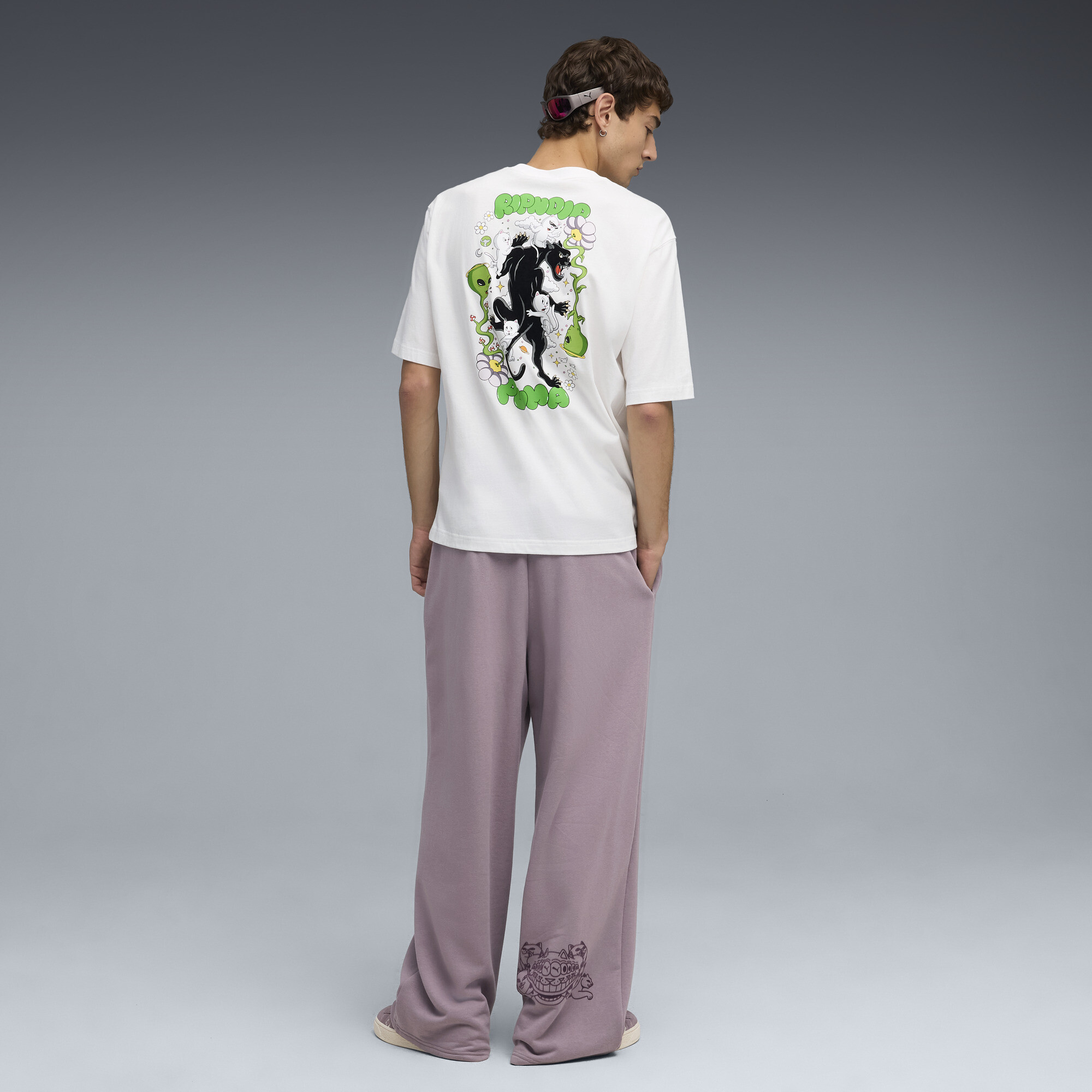 PUMA x RIPNDIP Boxy T-shirt uniseks voor Heren, Wit, Maat L thumbnail 5