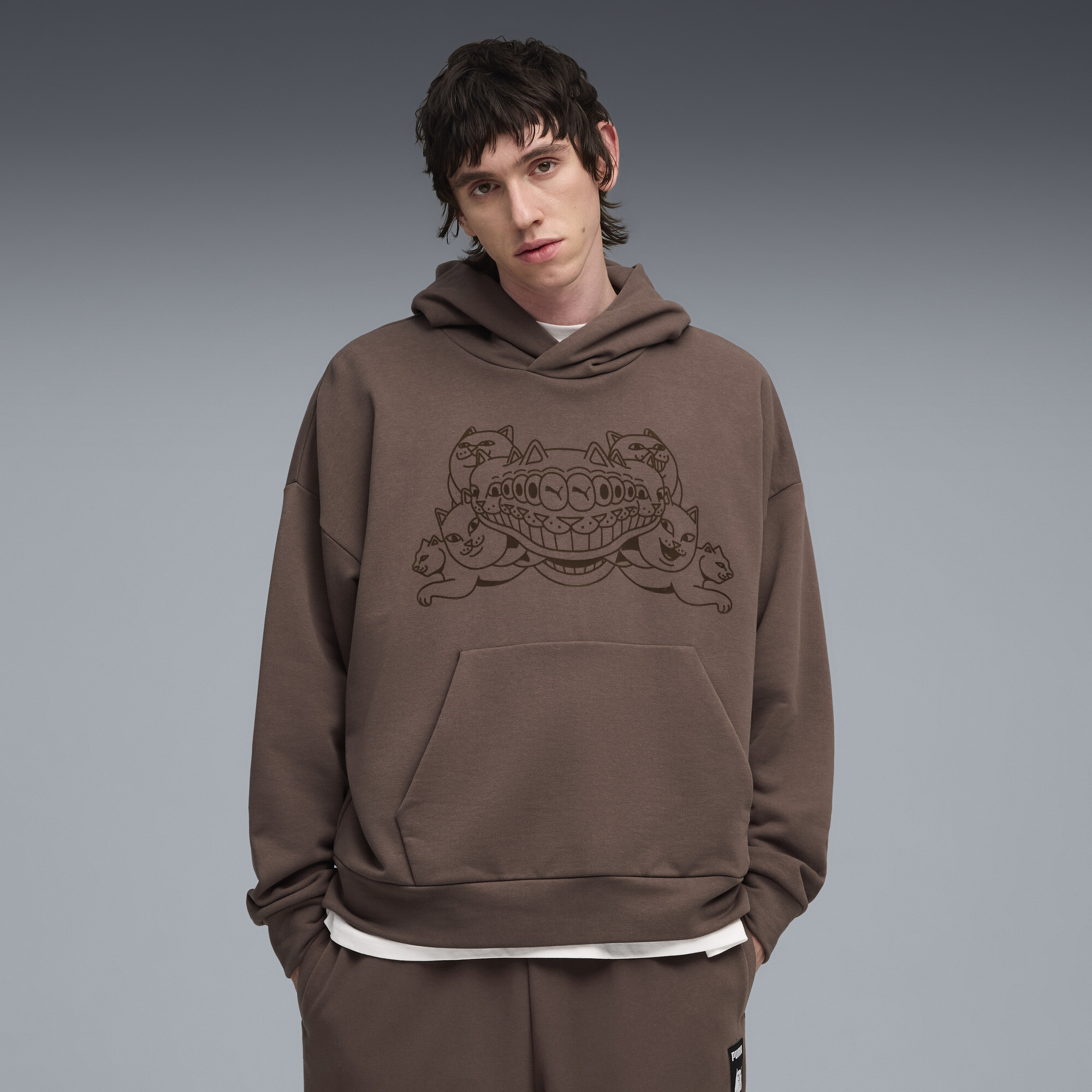 Худі PUMA x RIPNDIP Boxy Tee Hoodie Men | Колір: Коричневий | Flat