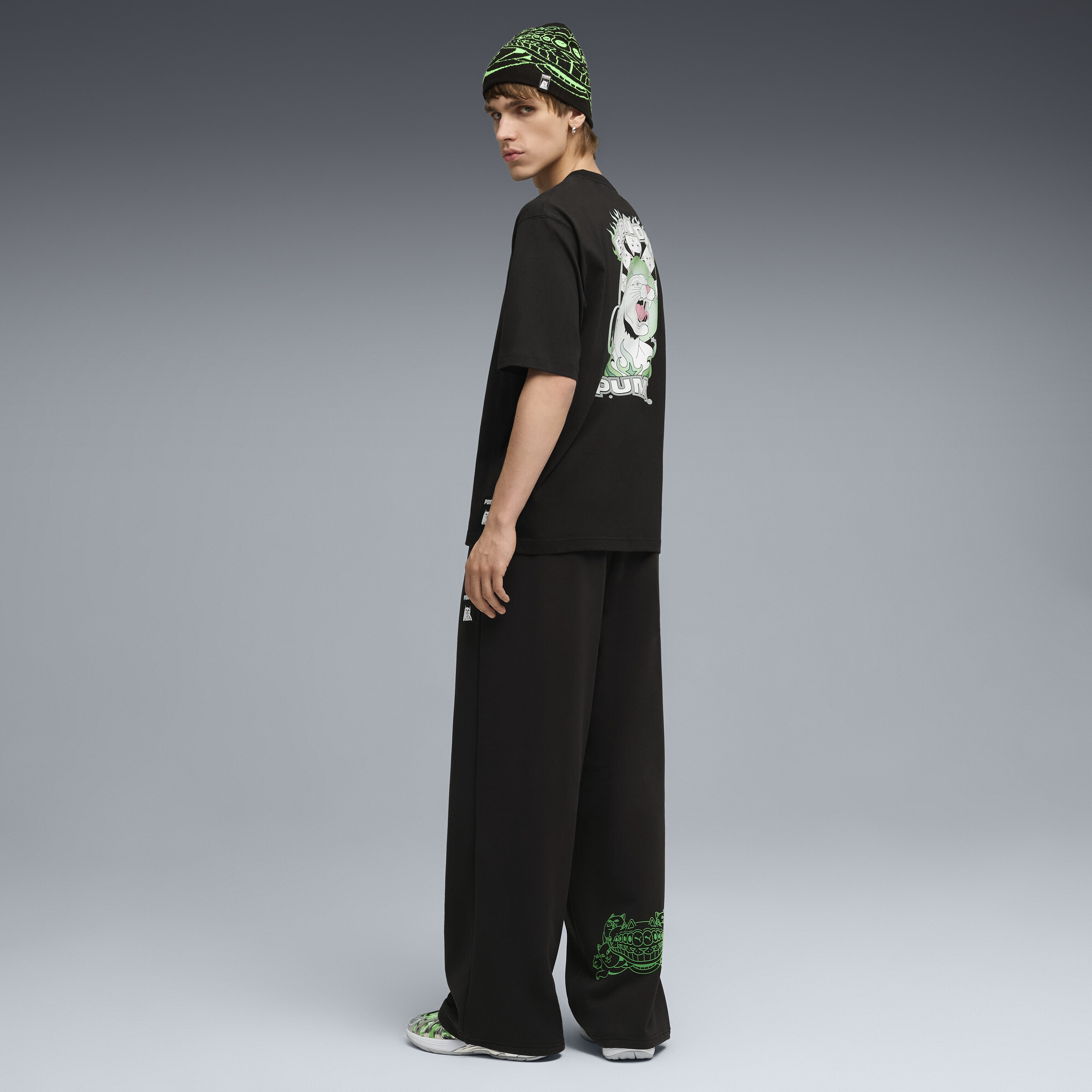 PUMA x RIPNDIP sweatpant uniseks voor Heren, Zwart, Maat M thumbnail 6