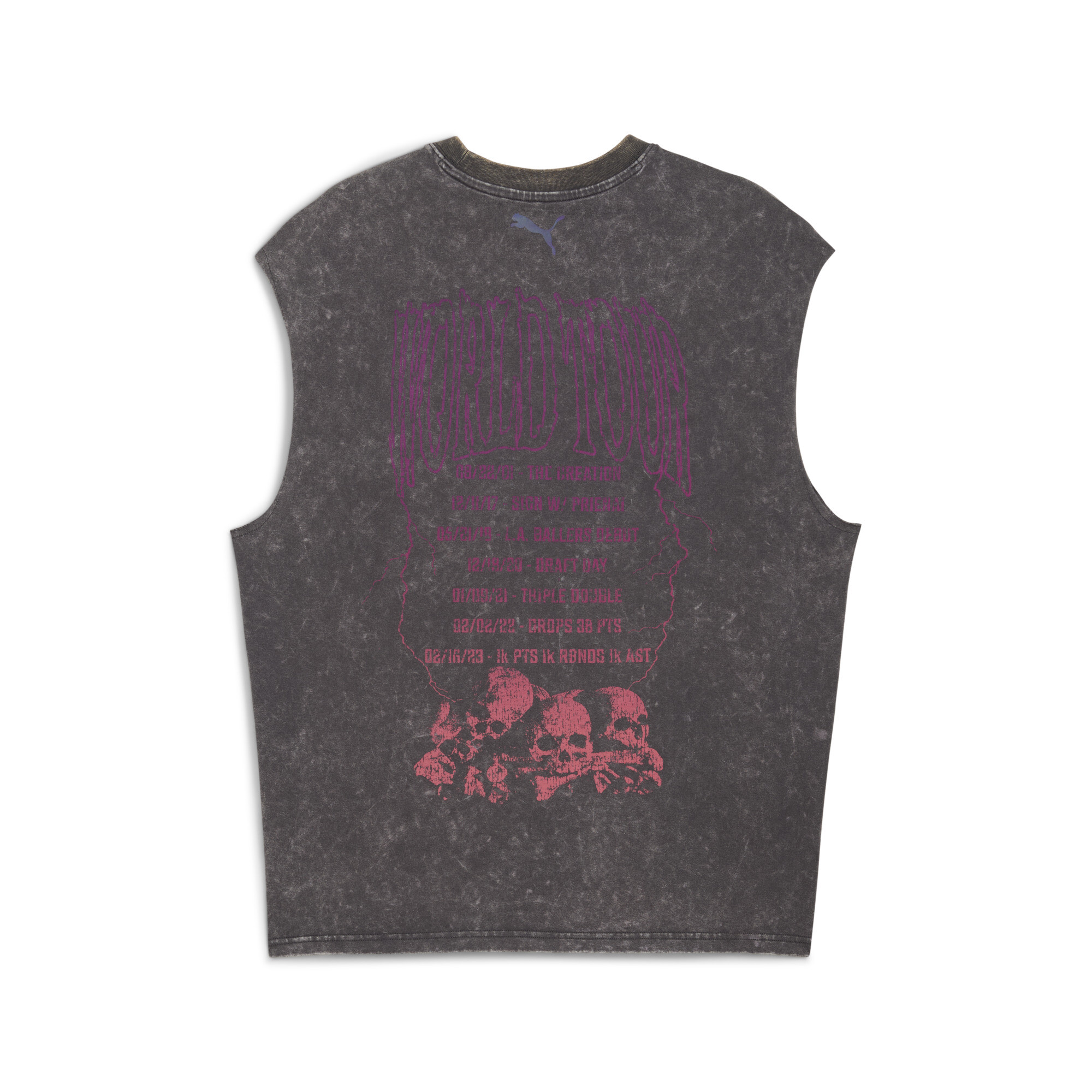 PUMA LaMelo World Tour-nament Cut Off T-shirt voor Heren, Grijs, Maat XL thumbnail 2