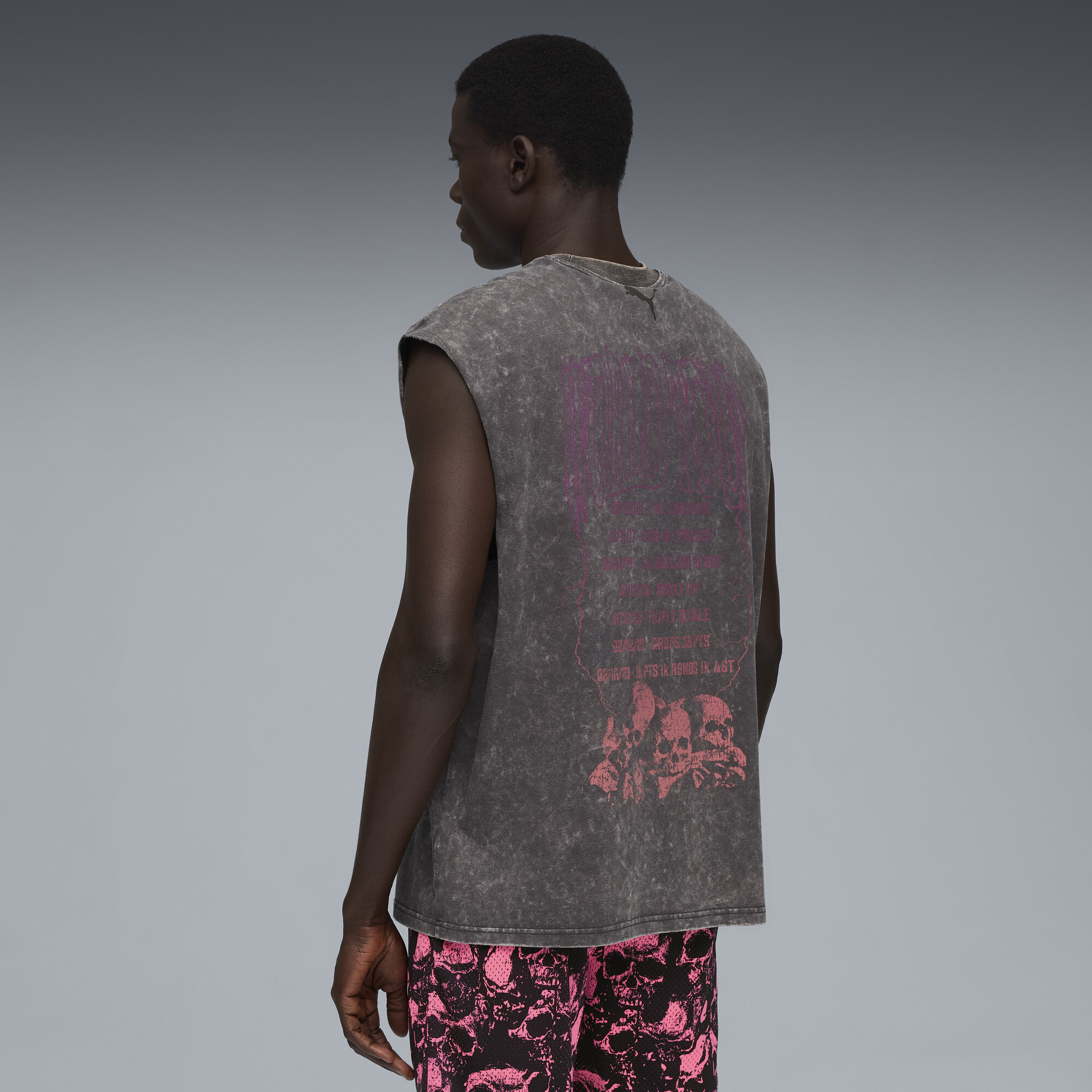 PUMA LaMelo World Tour-nament Cut Off T-shirt voor Heren, Grijs, Maat XL thumbnail 5