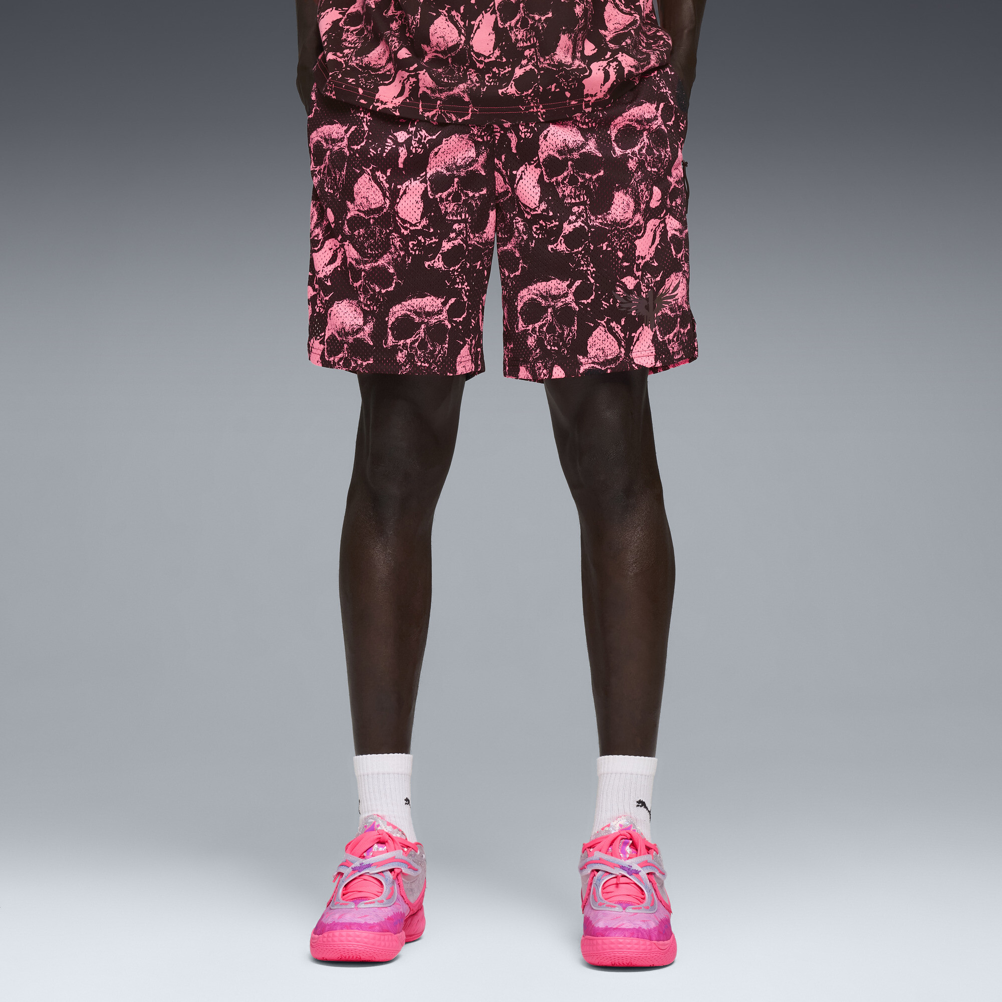 PUMA LaMelo World Tour-nament short voor Heren, Grijs, Maat 3XL