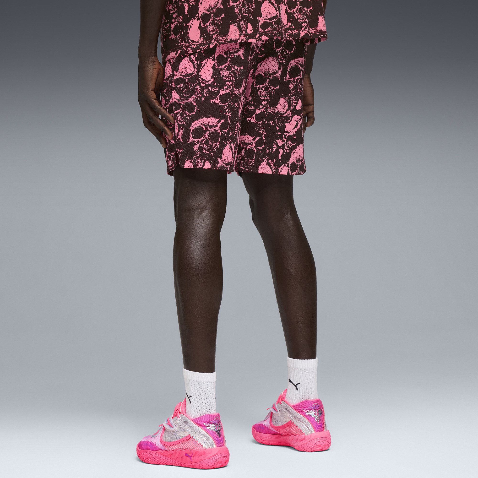 PUMA LaMelo World Tour-nament short voor Heren, Grijs, Maat 3XL thumbnail 6