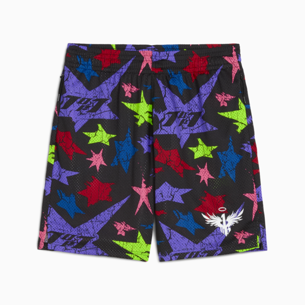 Shorts LaMelo Star Vision para hombre, PUMA Black-AOP, large-ARG