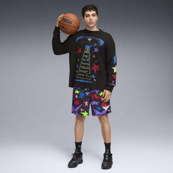 Shorts LaMelo Star Vision para hombre, PUMA Black-AOP, large-ARG
