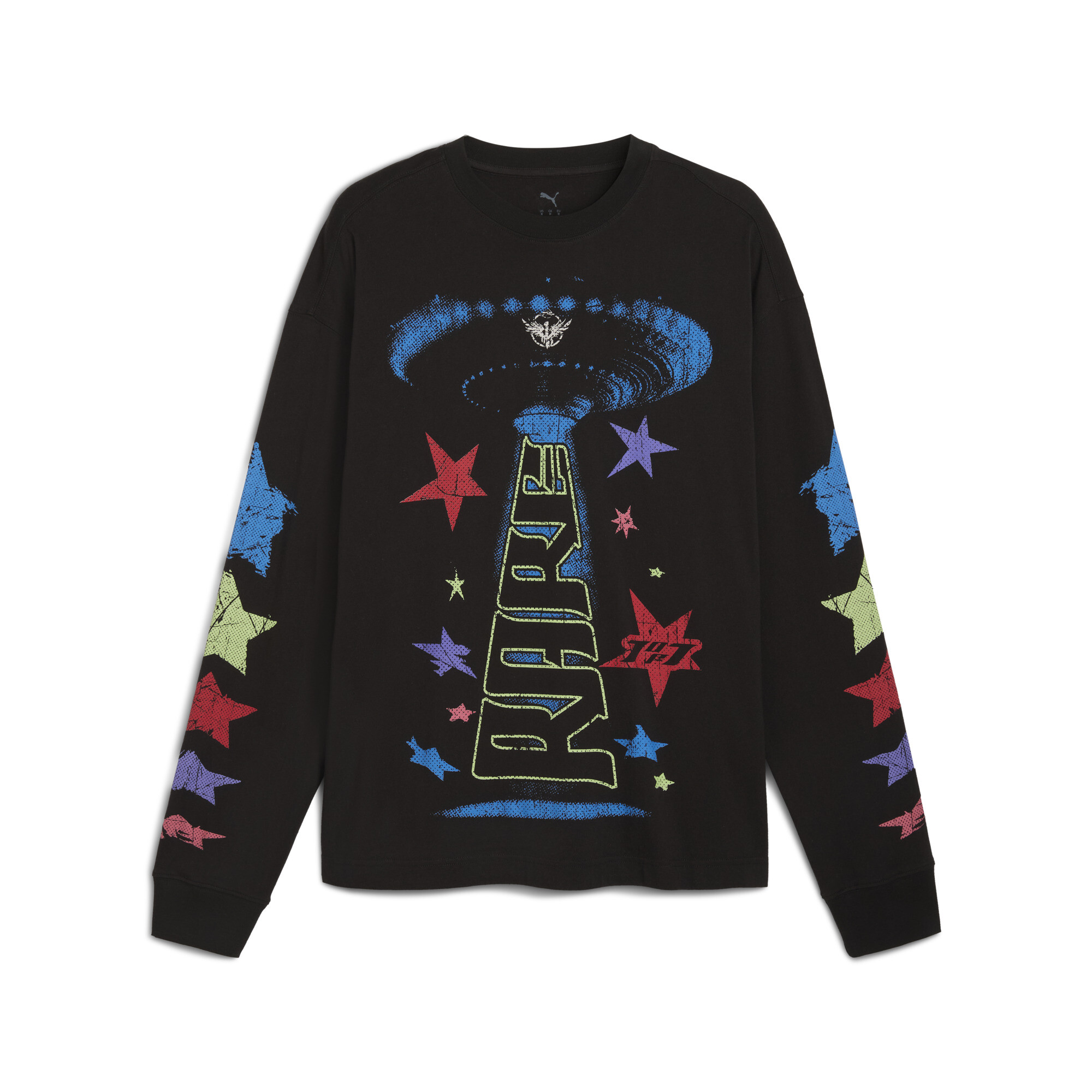 PUMA LaMelo Star Vision shirt met lange mouwen voor Heren, Zwart, Maat M thumbnail 3