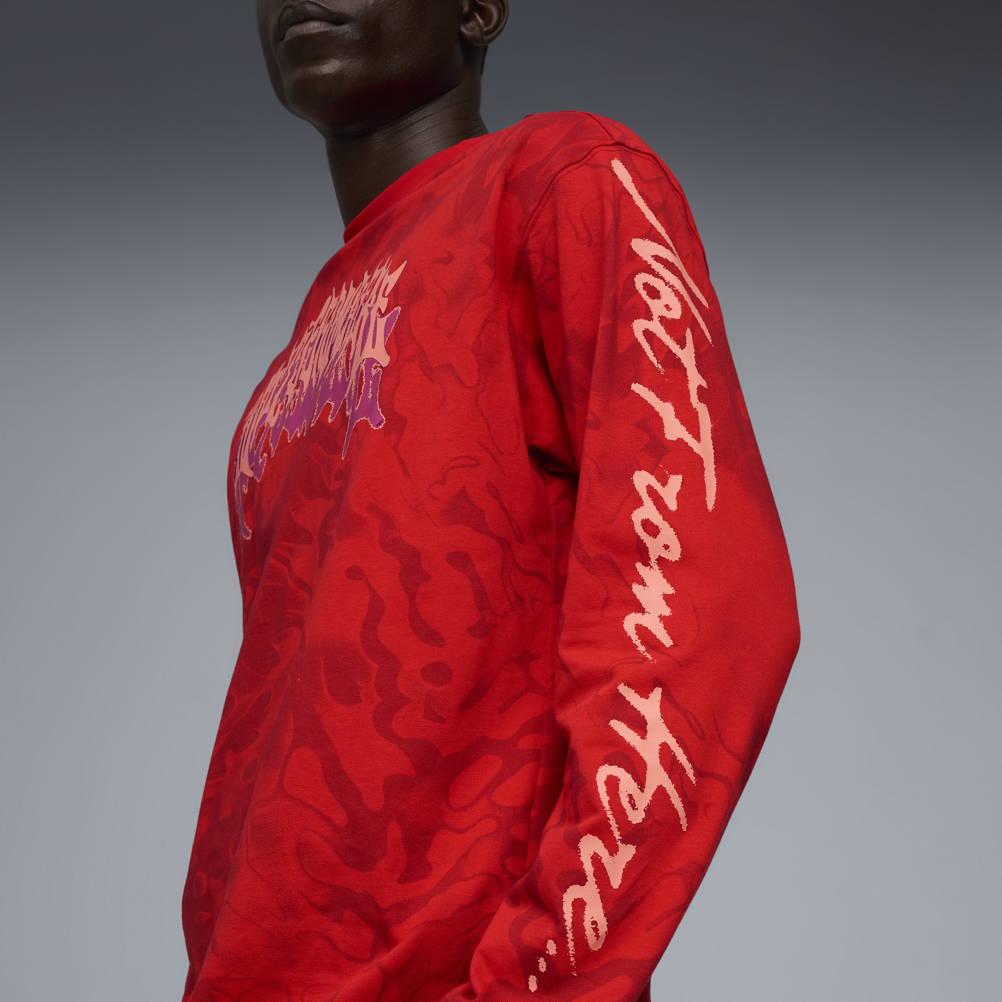 PUMA LaMelo Supernova T-shirt met lange mouwen met print voor Heren, Rood, Maat XXL thumbnail 7