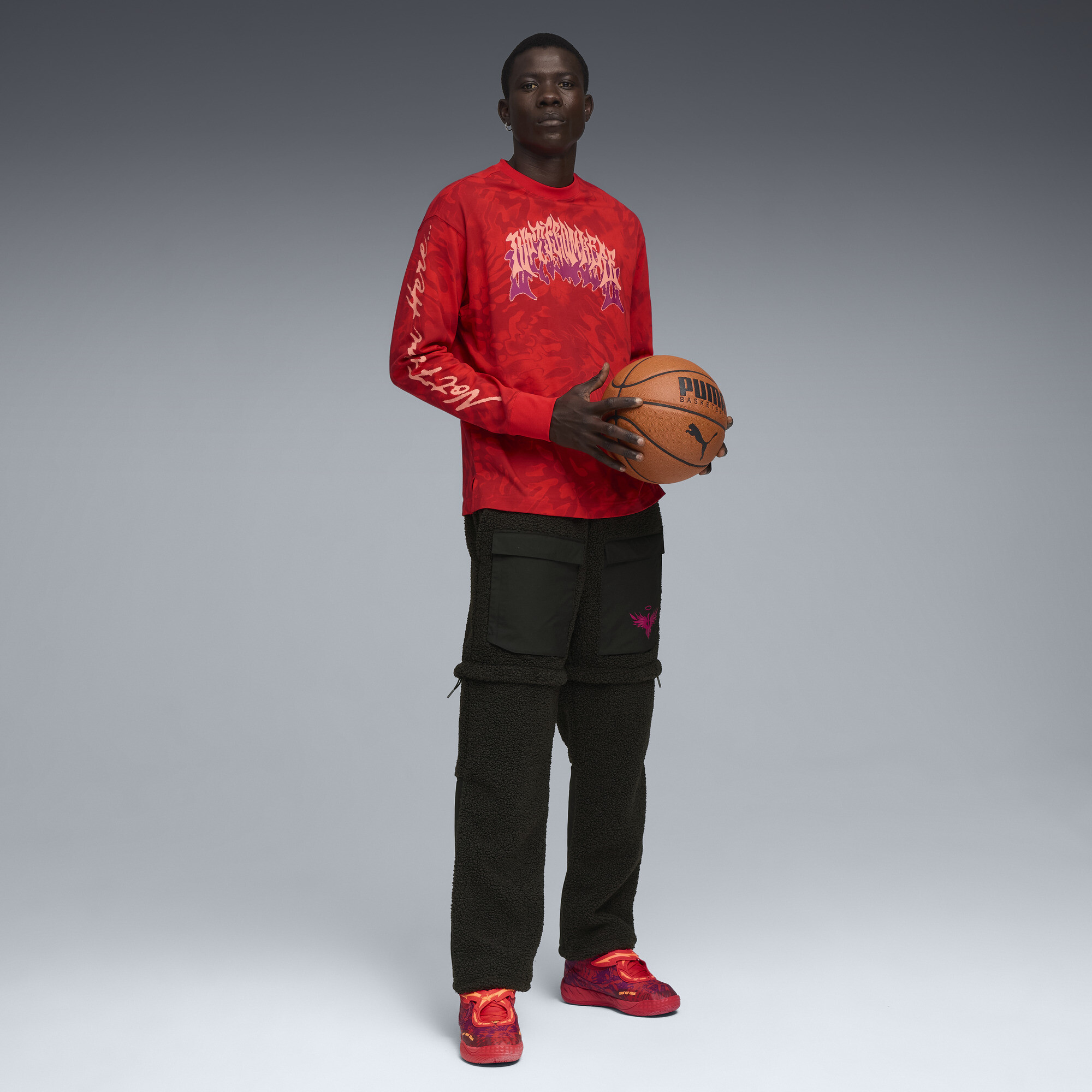 PUMA LaMelo Supernova T-shirt met lange mouwen met print voor Heren, Rood, Maat XXL thumbnail 6