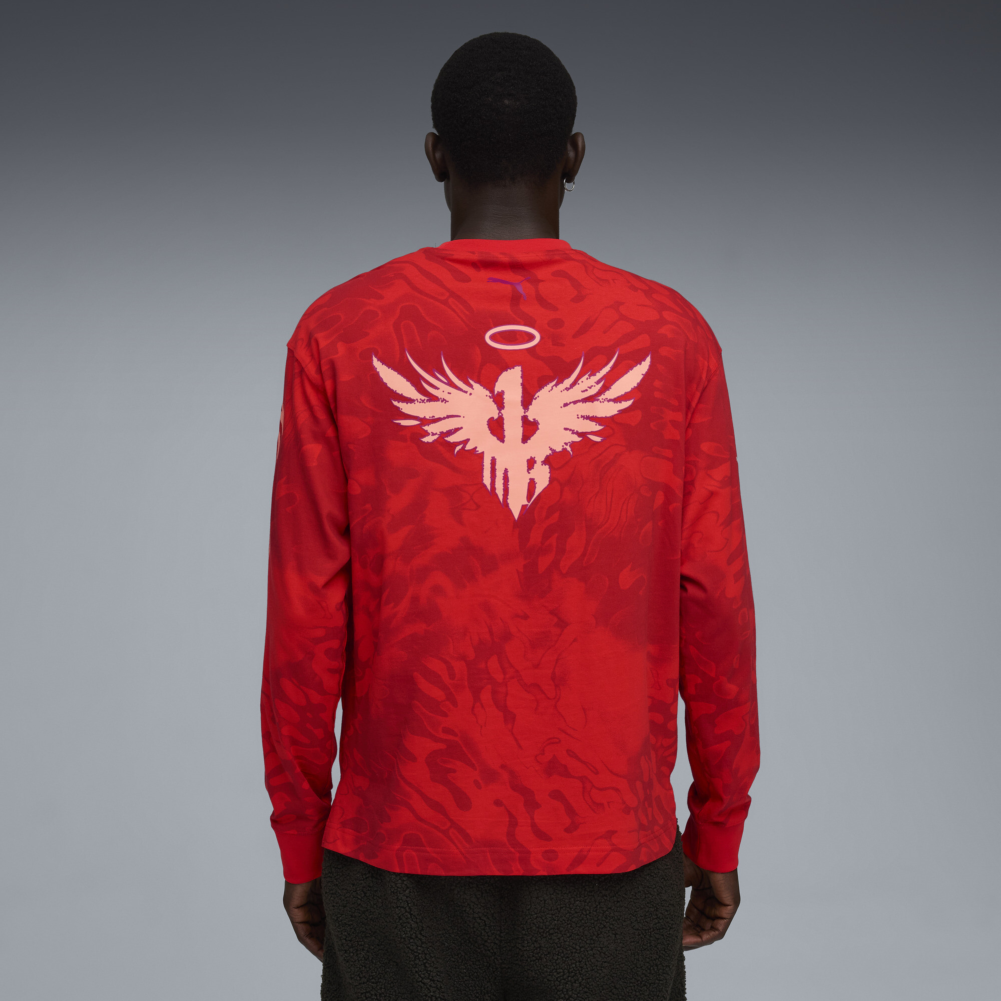 PUMA LaMelo Supernova T-shirt met lange mouwen met print voor Heren, Rood, Maat XXL thumbnail 5