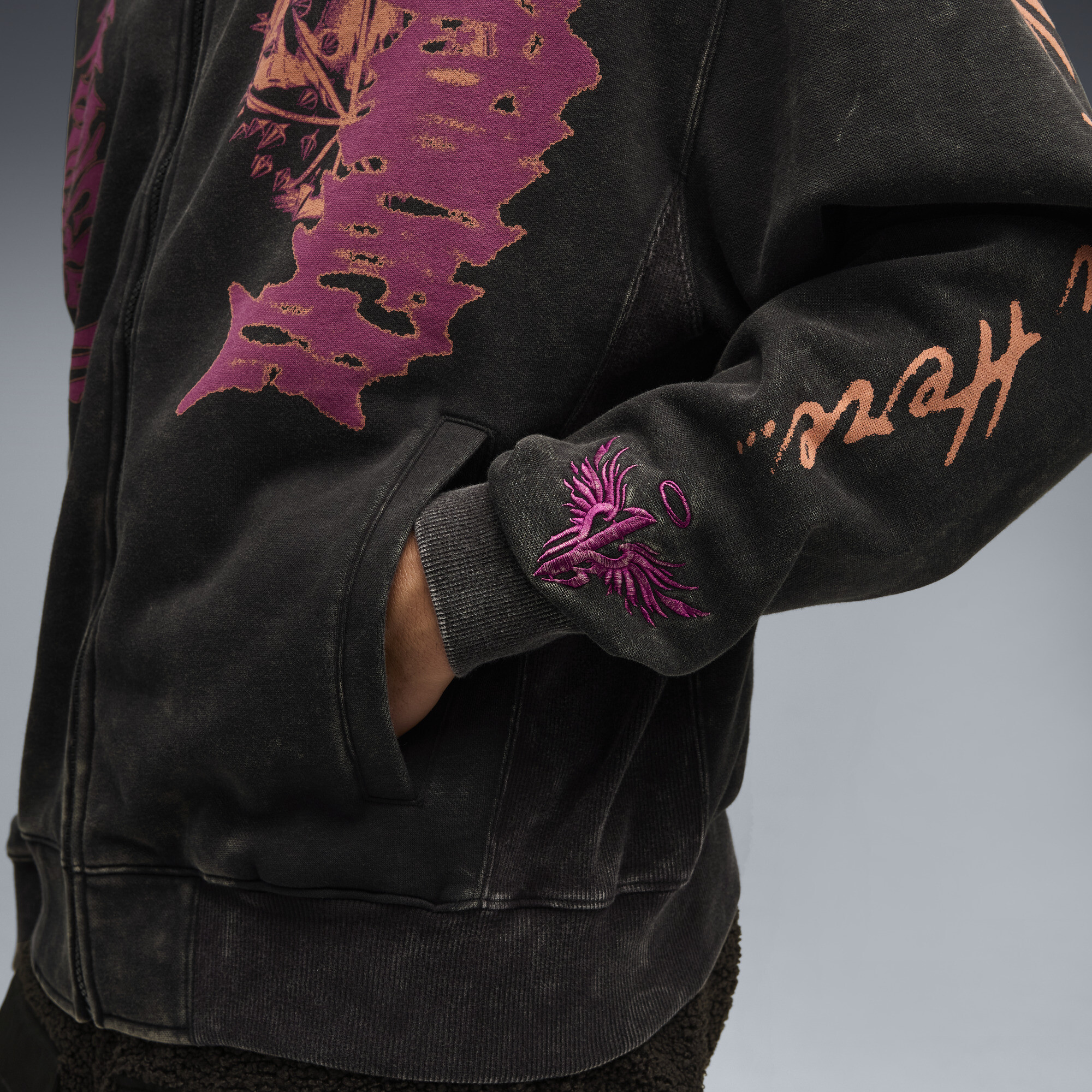 PUMA LaMelo Supernova hoodie met volledige rits voor Heren, Zwart, Maat XL thumbnail 4