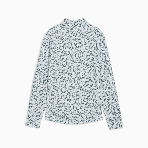 YOU-V Floral Burst Quarter-Zip Golf Top Women, Sea Glass, large-ZAF