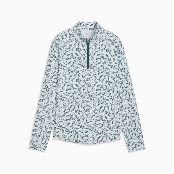YOU-V Floral Burst Quarter-Zip Golf Top Women, Sea Glass, large-ZAF