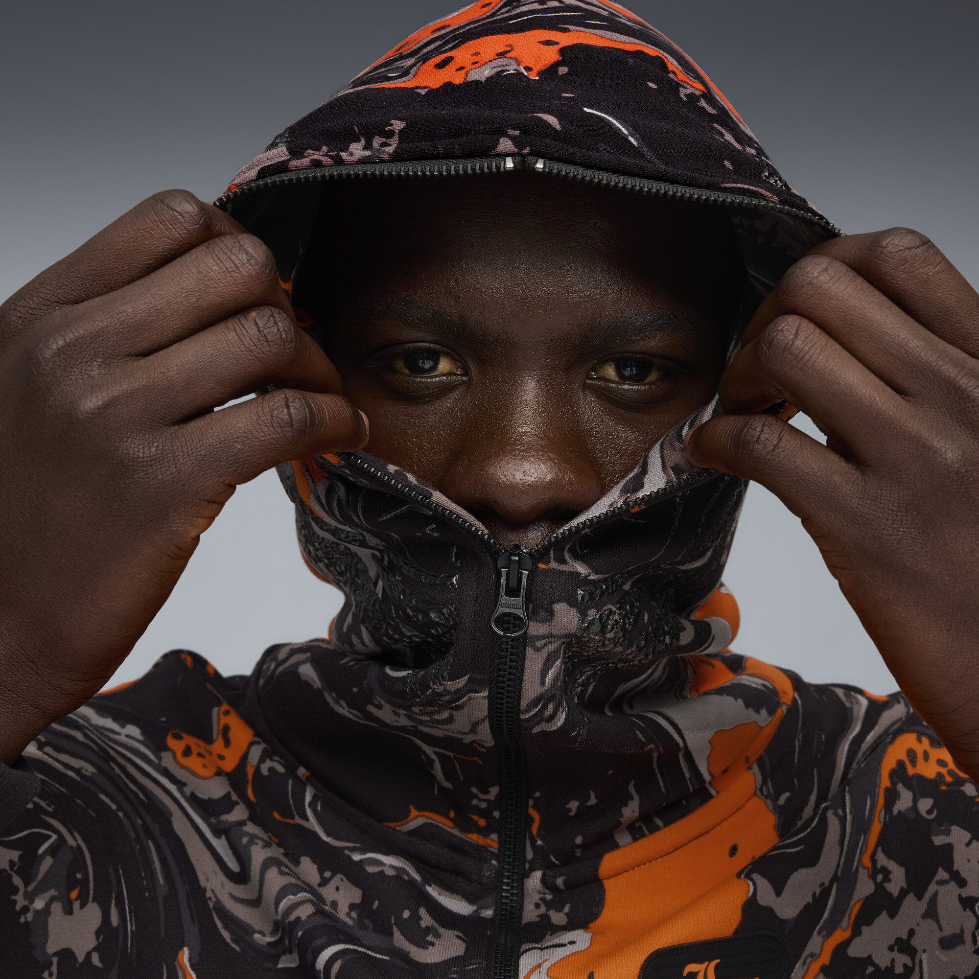 PUMA LAFRANCÃ HEEM Era top met volledige rits voor Heren, Oranje, Maat L thumbnail 7