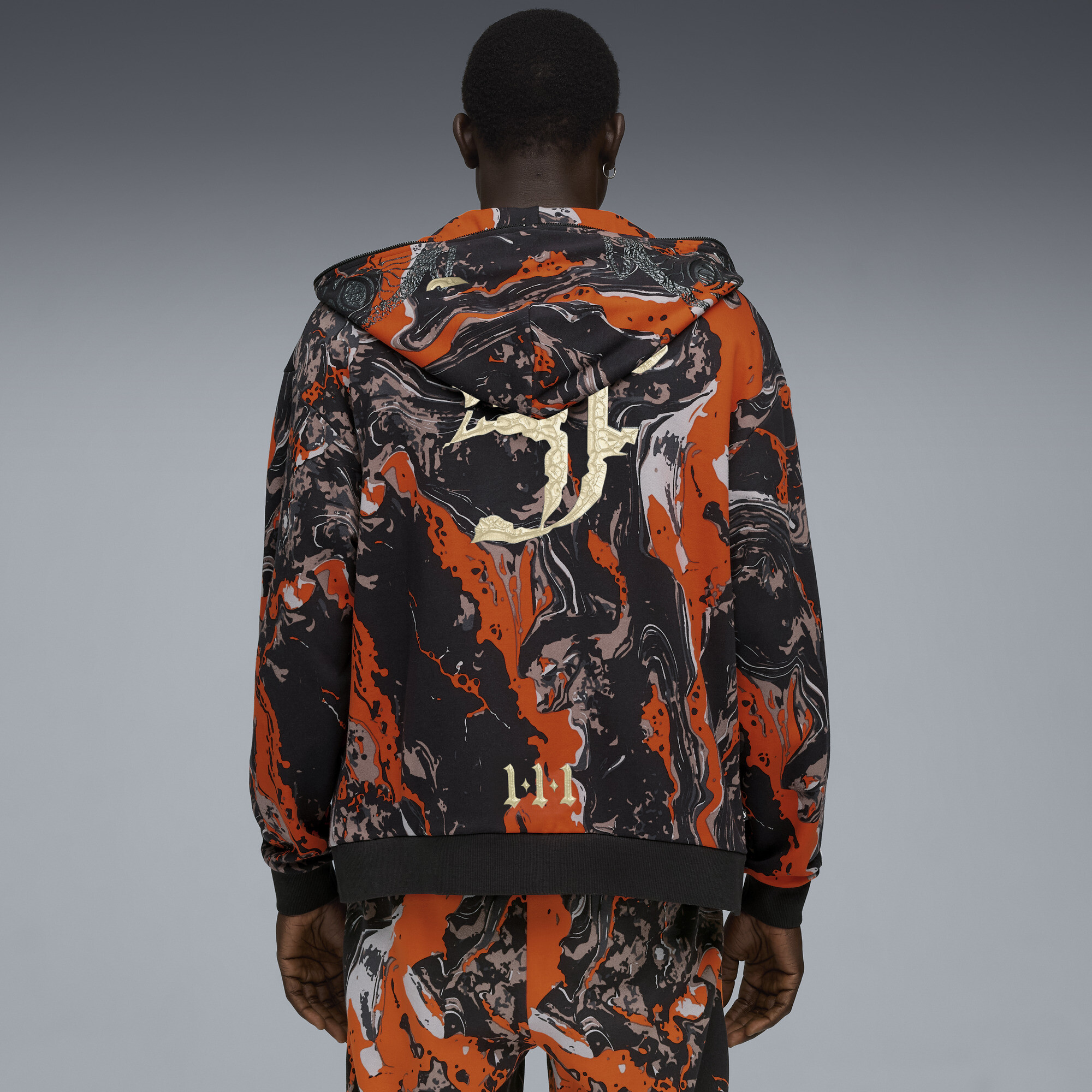 PUMA LAFRANCÃ HEEM Era top met volledige rits voor Heren, Oranje, Maat L thumbnail 5