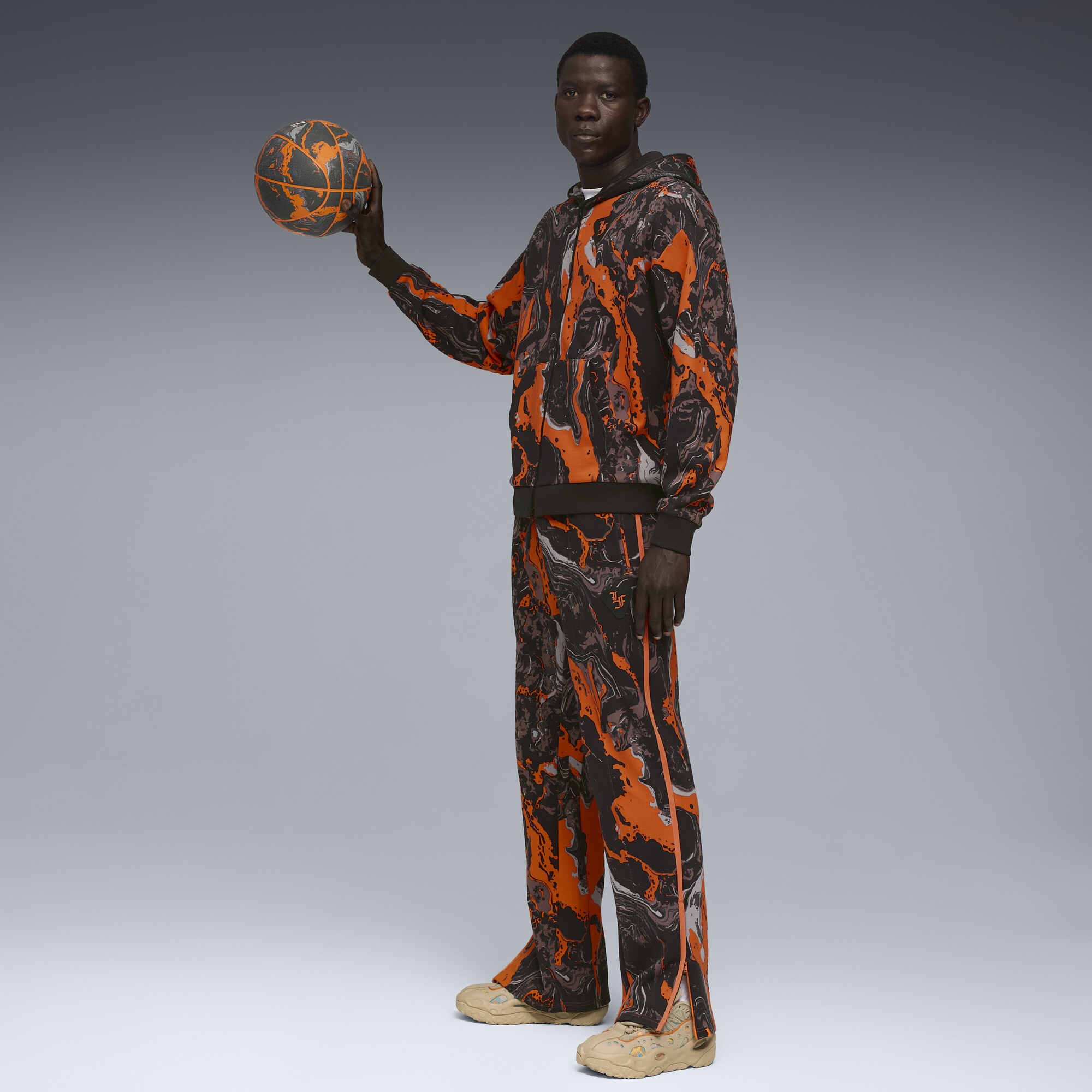 PUMA LAFRANCÃ HEEM Era joggingbroek voor Heren, Oranje, Maat S thumbnail 6