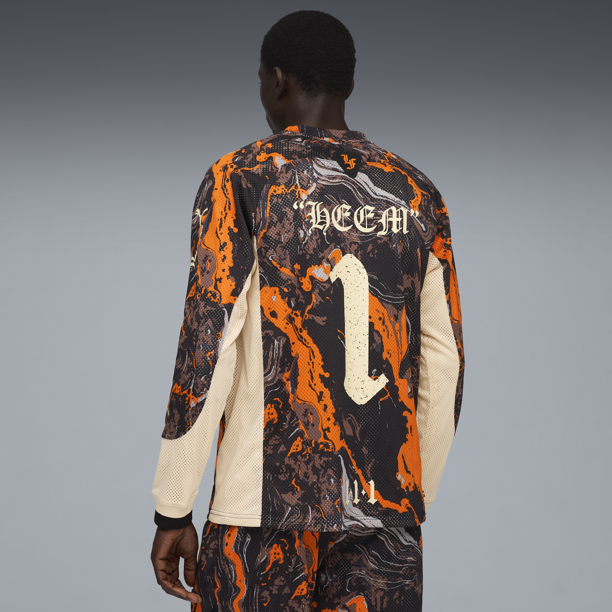 PUMA LaFrancÃ© HEEM Moto Jersey voor Heren, Oranje, Maat XXL thumbnail 3