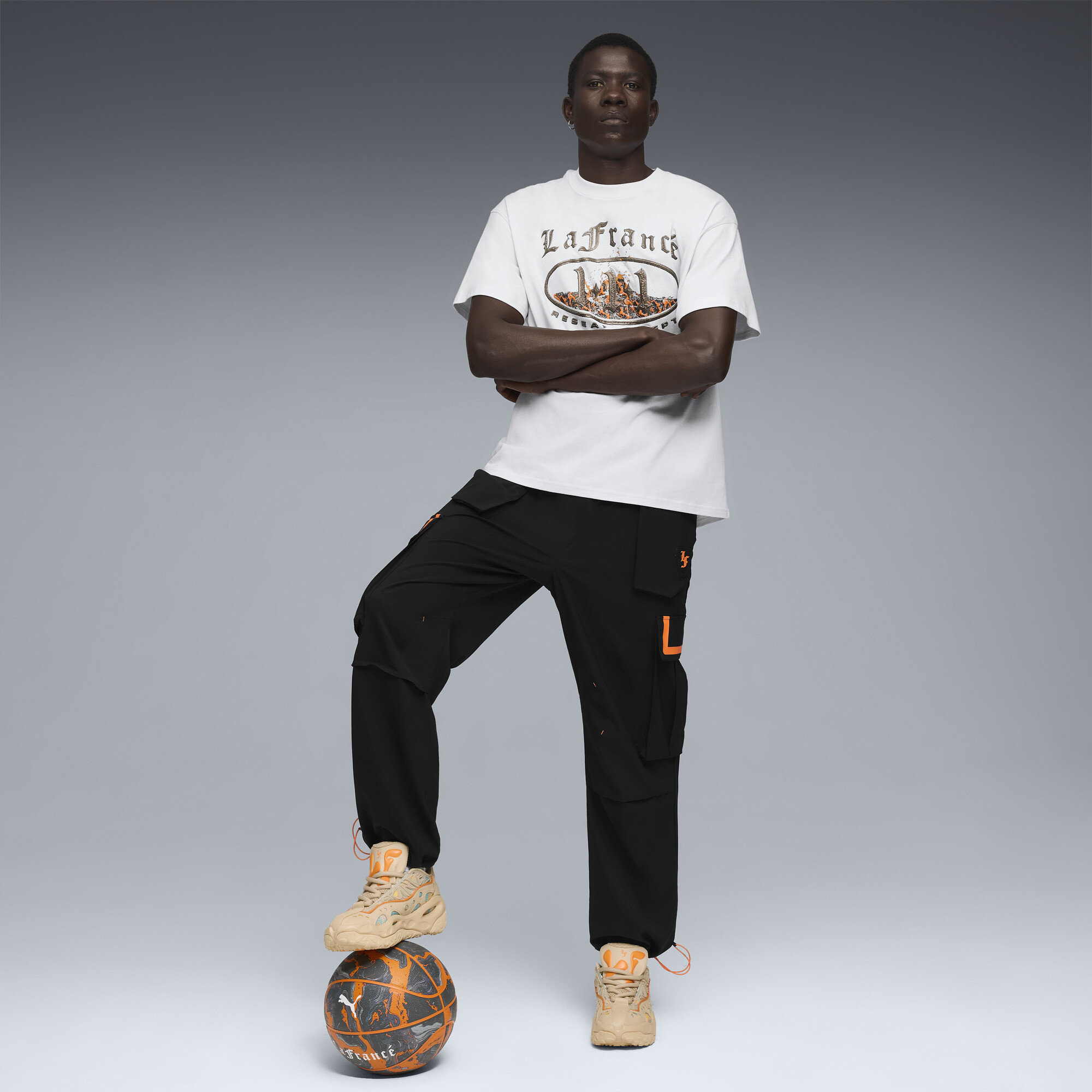 PUMA LAFRANCÃ HEEM uniseks T-shirt, Zilver, Maat 3XL thumbnail 6