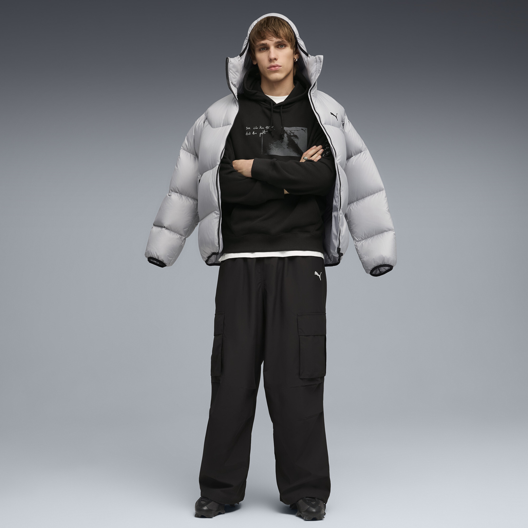 PUMA GRAPHIC Forest hoodie voor Heren, Zwart, Maat XL thumbnail 6