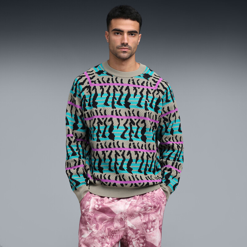 Men's PUMA Graphic Print Knit Sweater