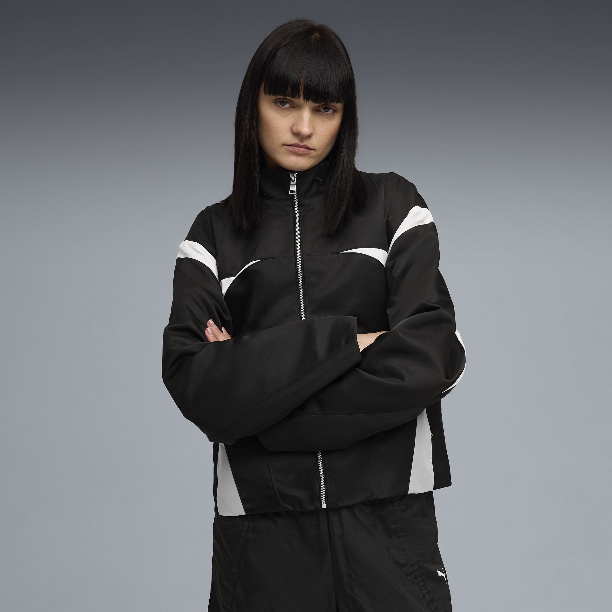 　ジャージ　６６　L Puma ジップアップジャケット 愛工大名電　ブラック