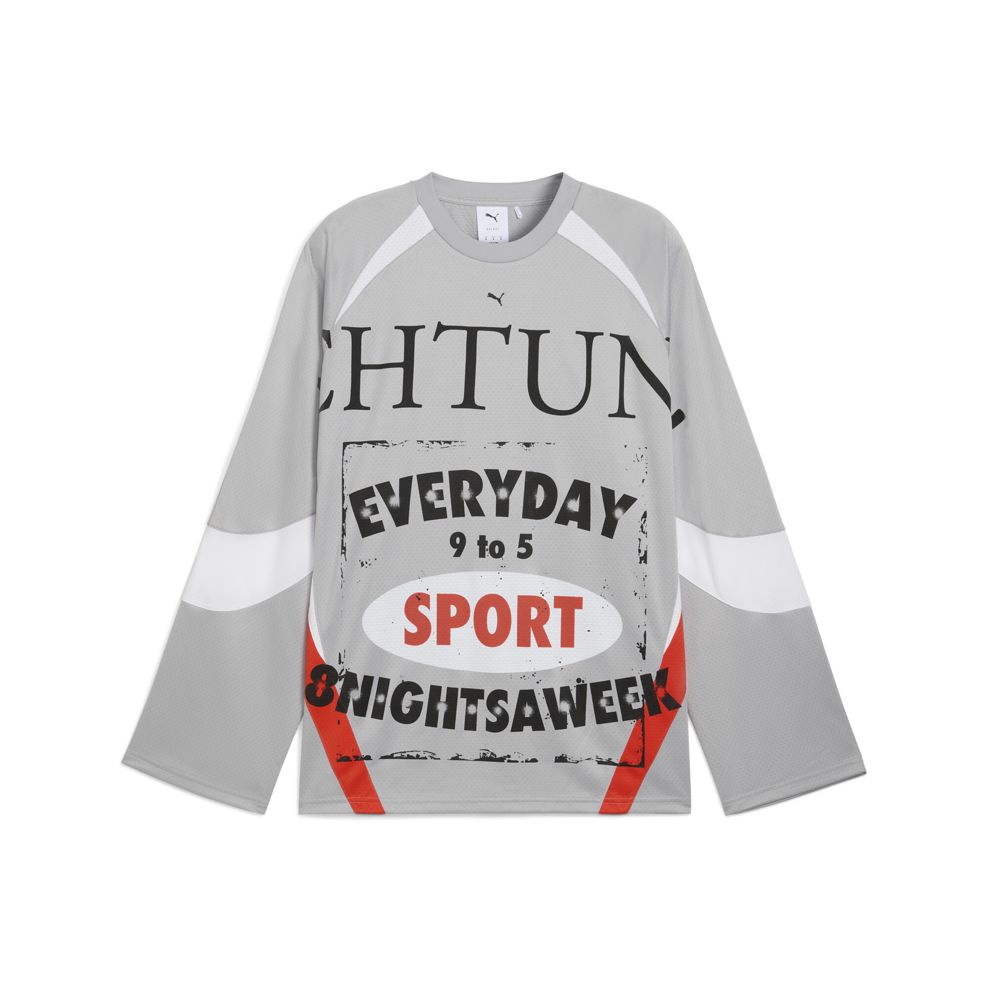 PUMA Nine To Five uniseks shirt met lange mouw, Grijs, Maat XS thumbnail 3