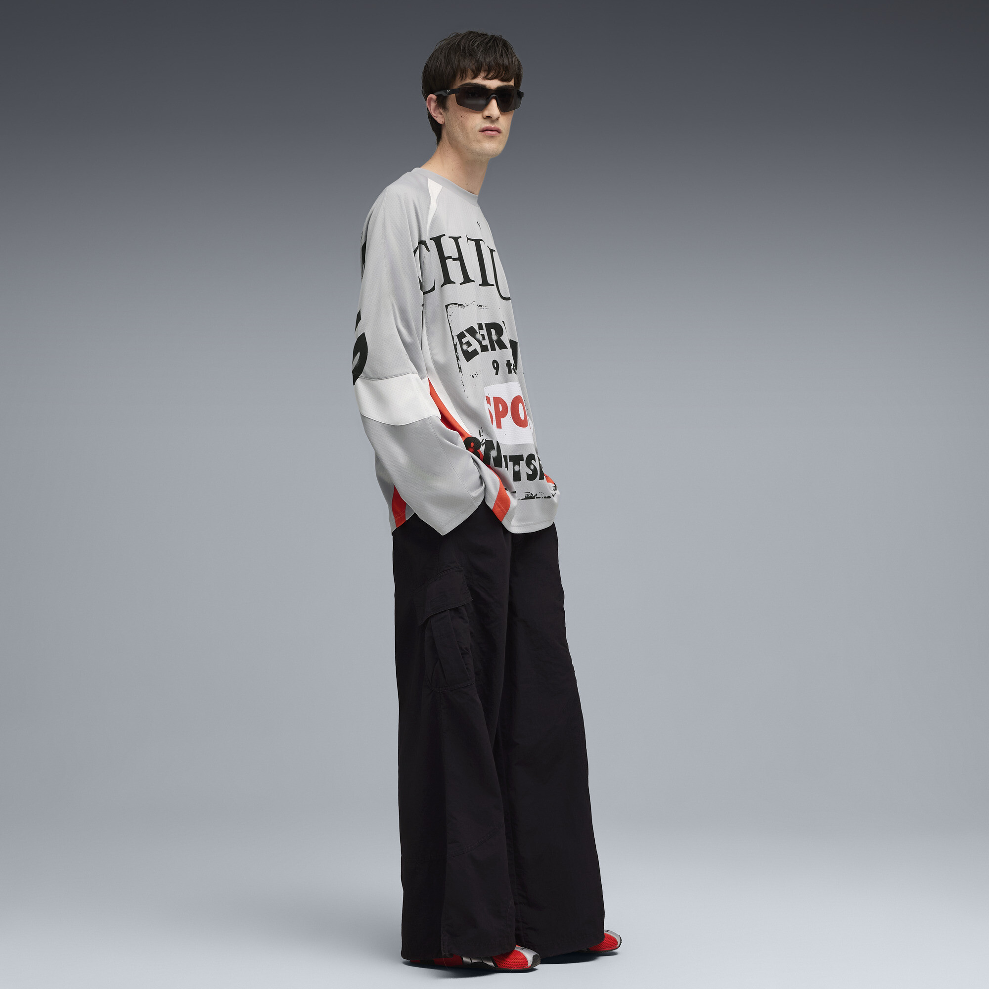 PUMA Nine To Five uniseks shirt met lange mouw, Grijs, Maat XS thumbnail 6