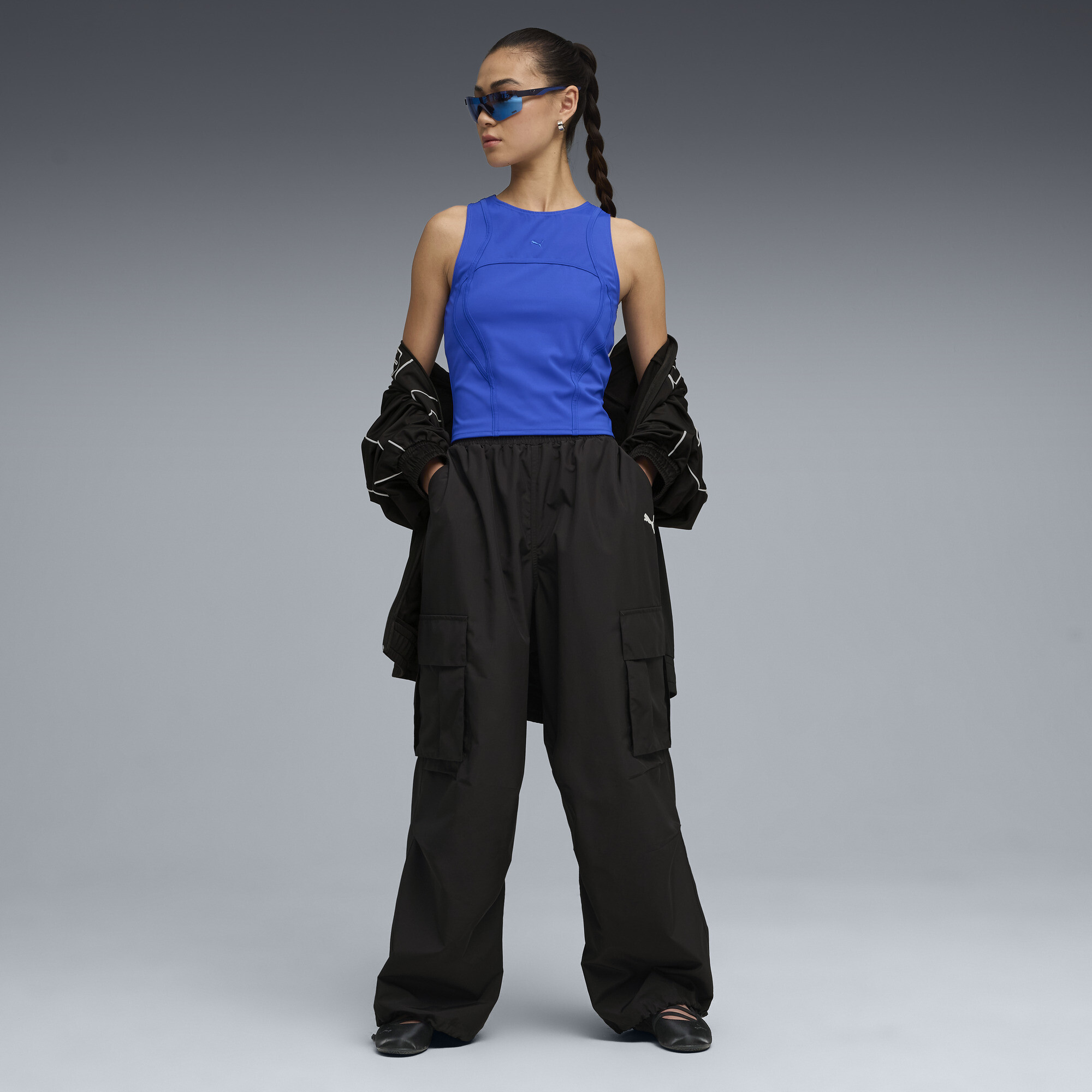 PUMA Nine To Five top voor Dames, Blauw, Maat XXS thumbnail 4