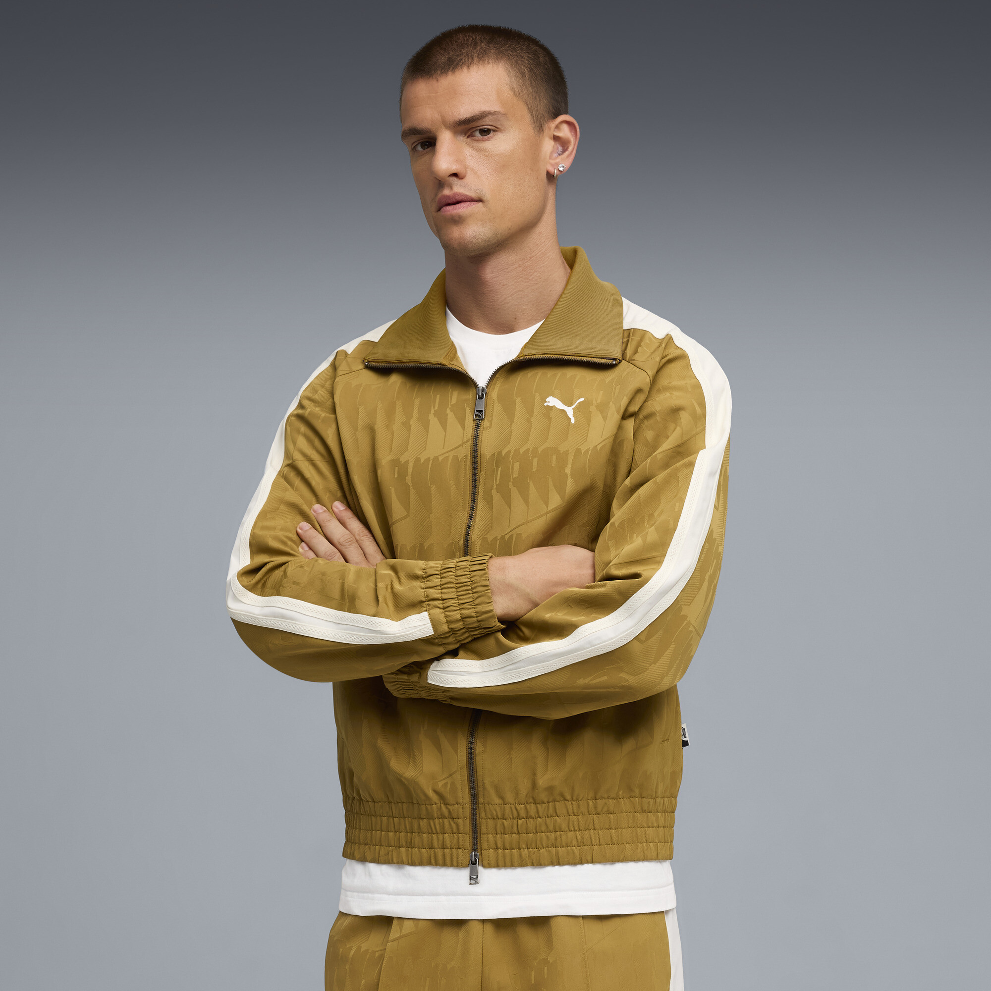 PUMA The NeverWorn VI T7 Men's Track Jacket in Brown, Size XXL