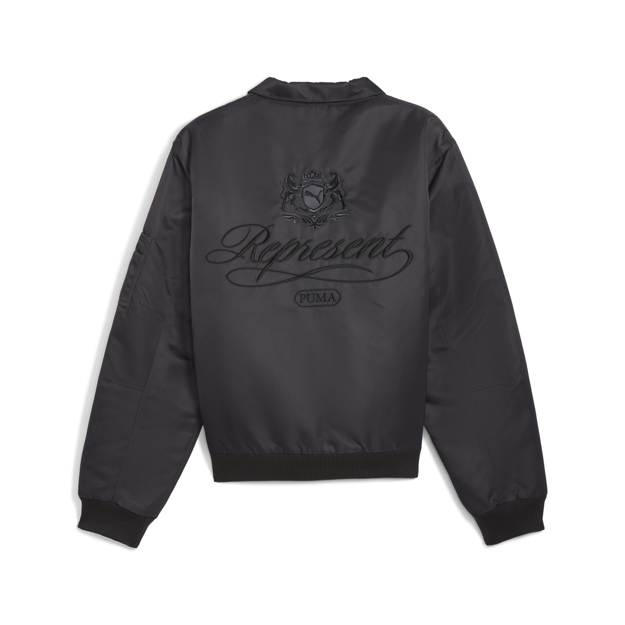 PUMA x REPRESENT bomberjack voor Heren, Grijs, Maat M thumbnail 2